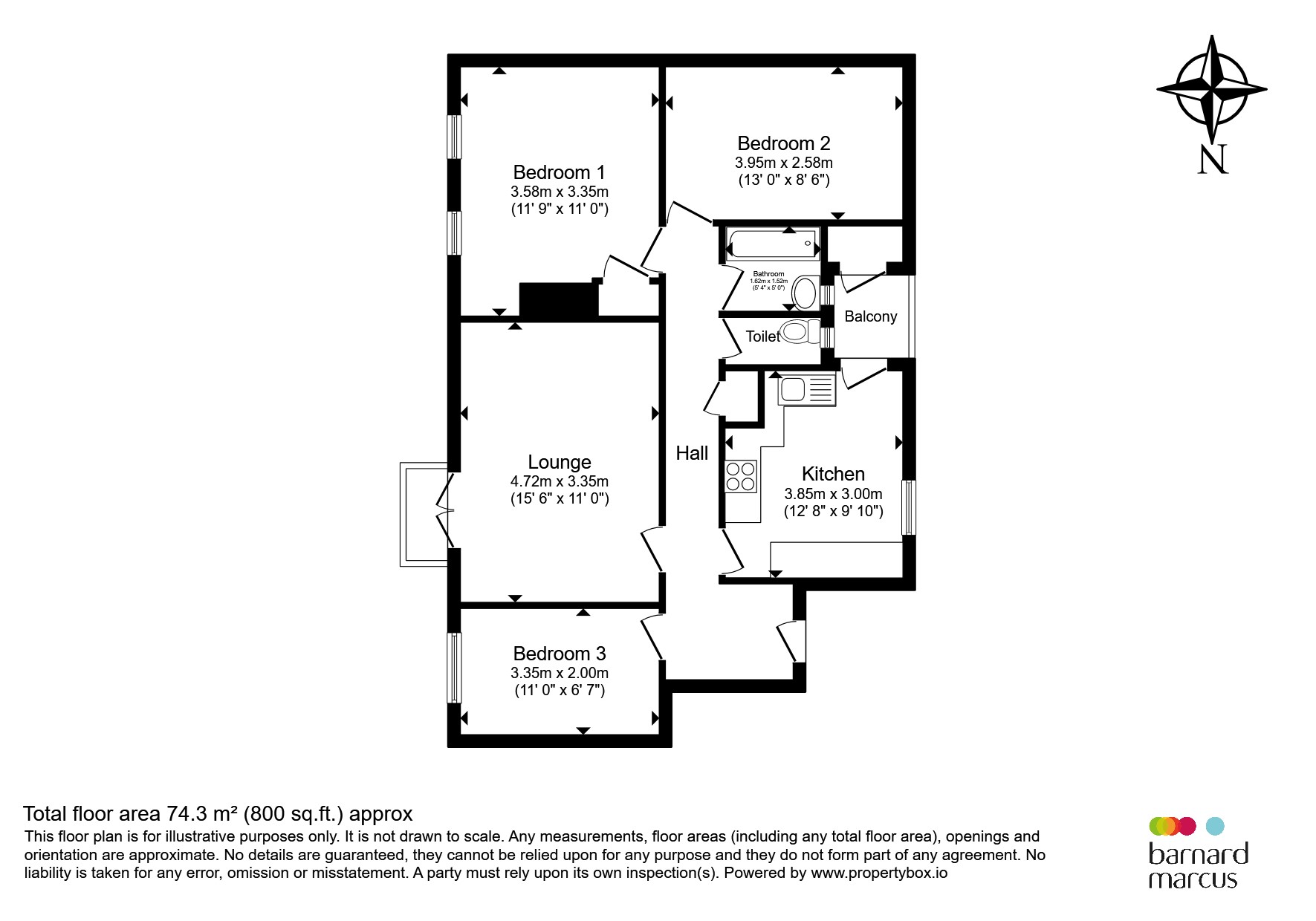 Flat 31, Callingham House, Clapham Road Estate, London floorplan