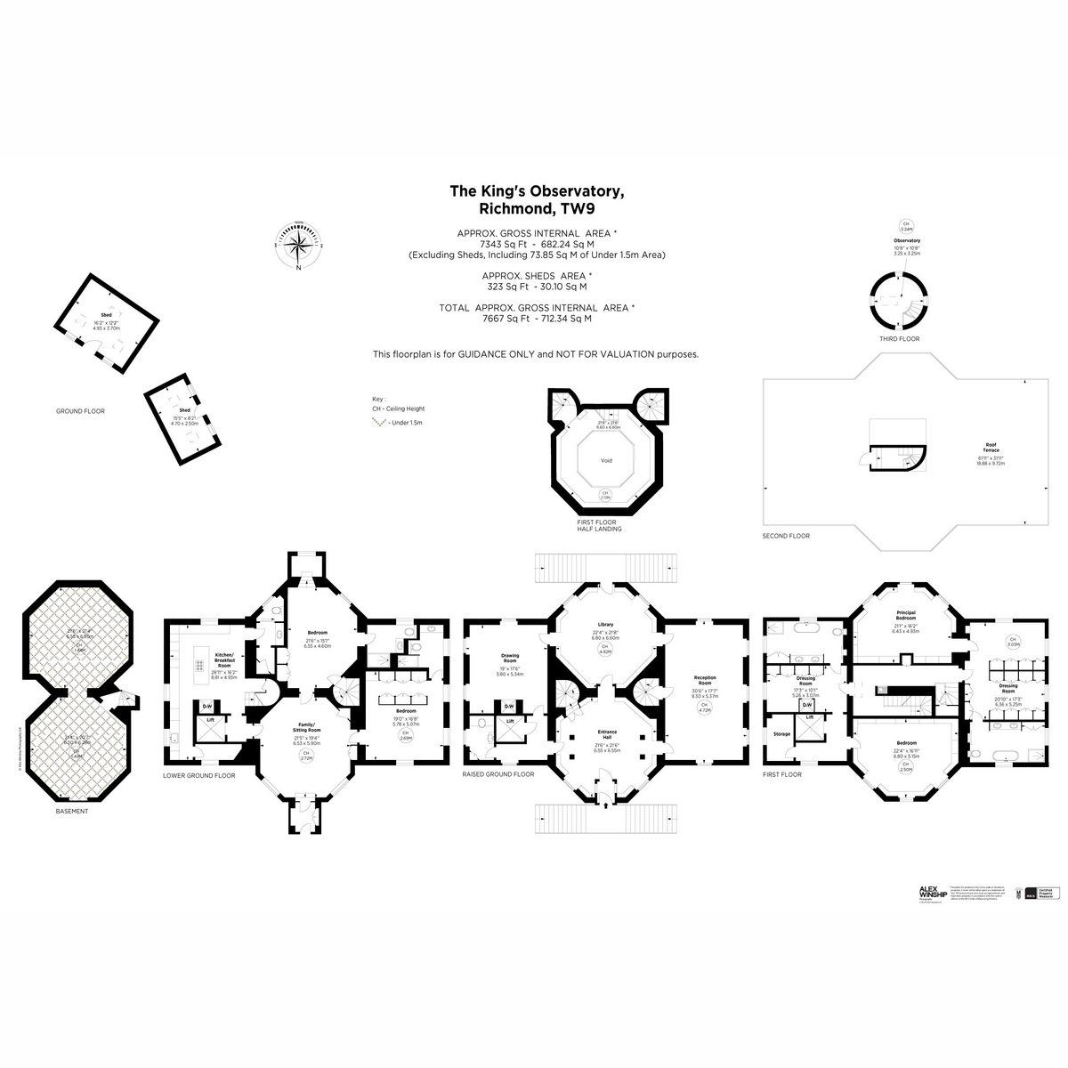 King's Observatory, Old Deer Park, Surrey floorplan