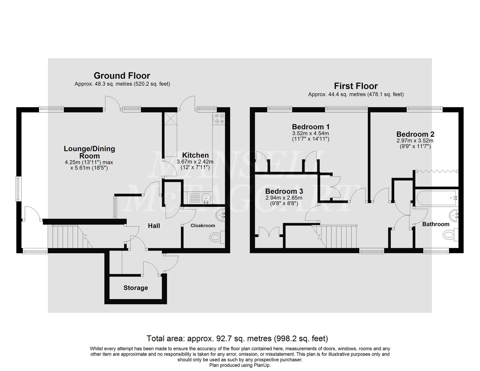 11 Reedings, Crawley floorplan