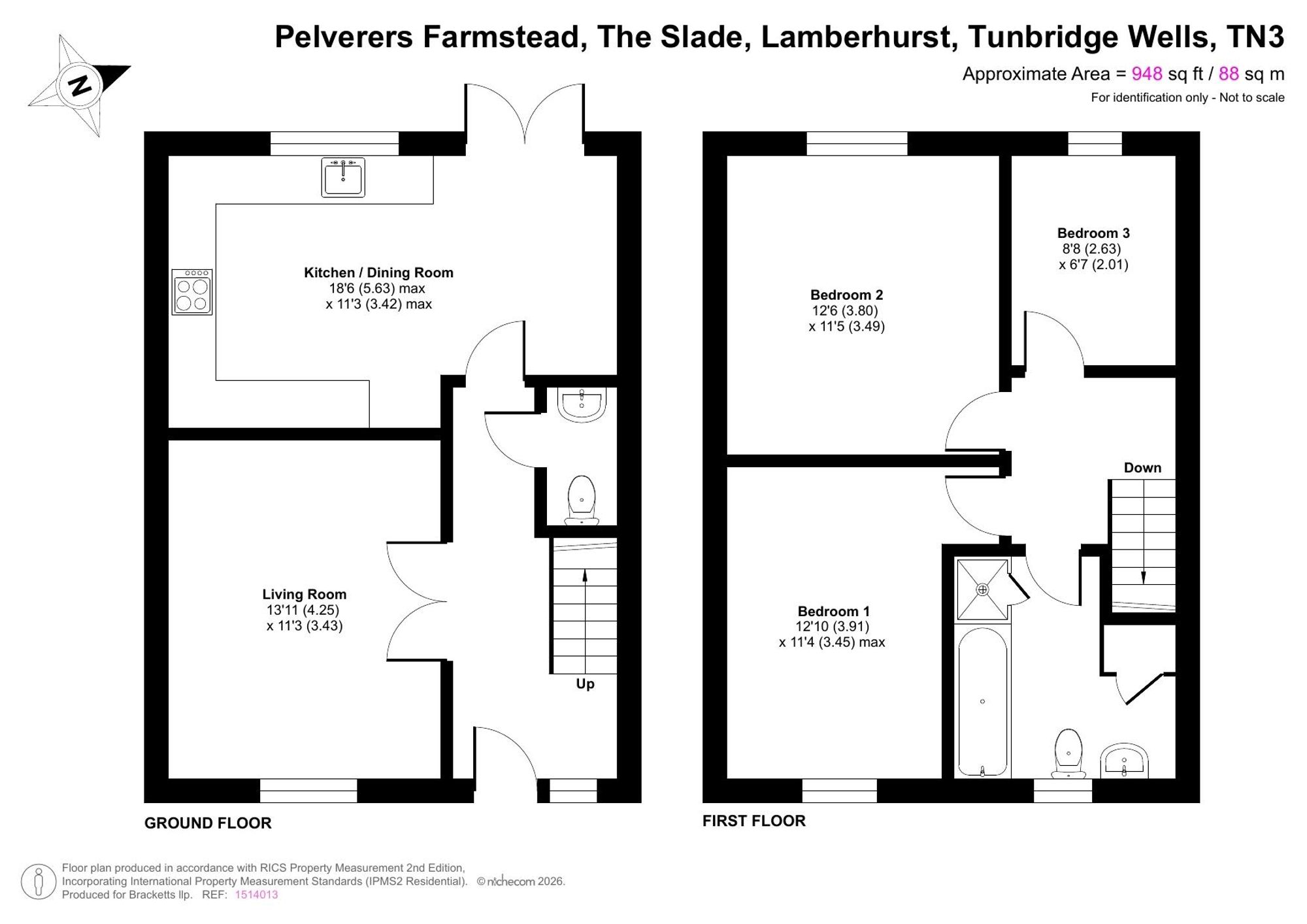 2 Pelverers Farmstead The Slade, Tunbridge Wells floorplan