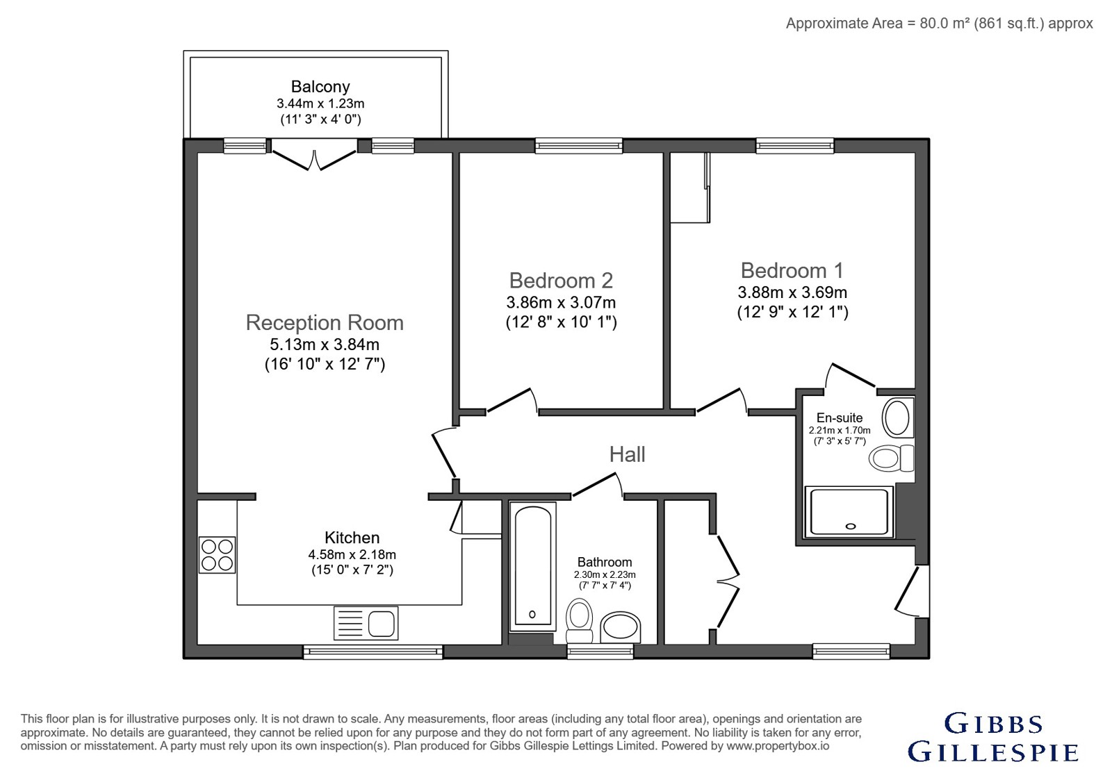 Flat 5, Hibbert Court, Grange Road, Gerrards Cross floorplan