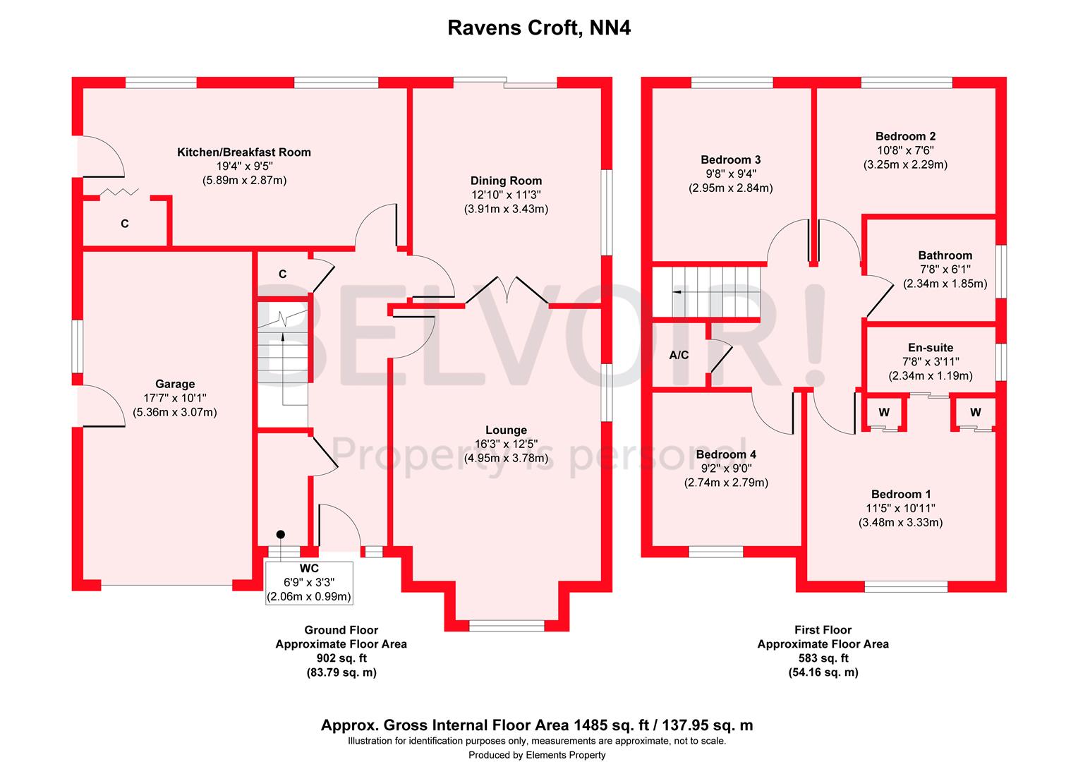 19, Ravens Croft, Northampton floorplan
