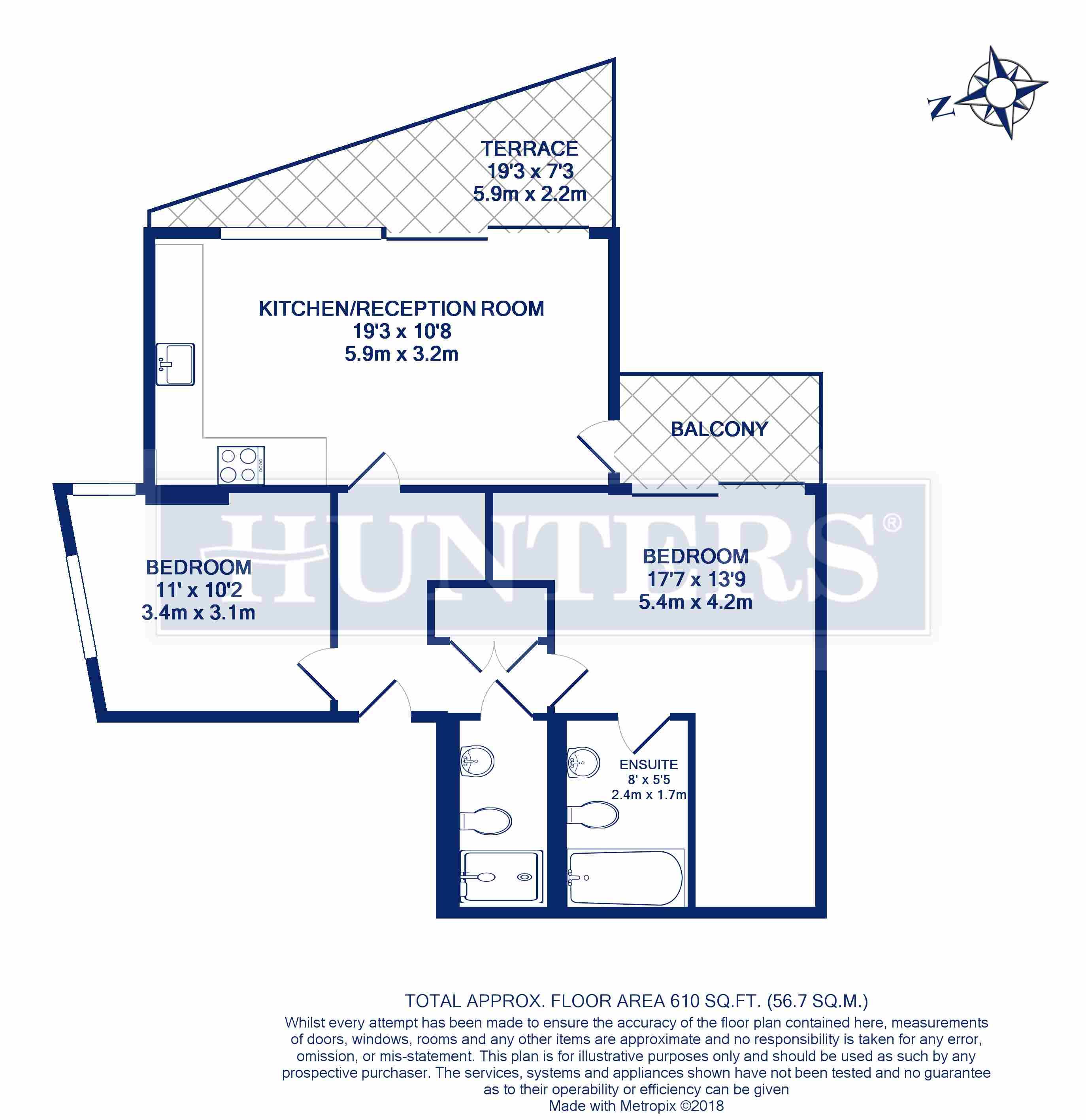 2 Bedrooms Flat to rent in Mill Lane, London NW6