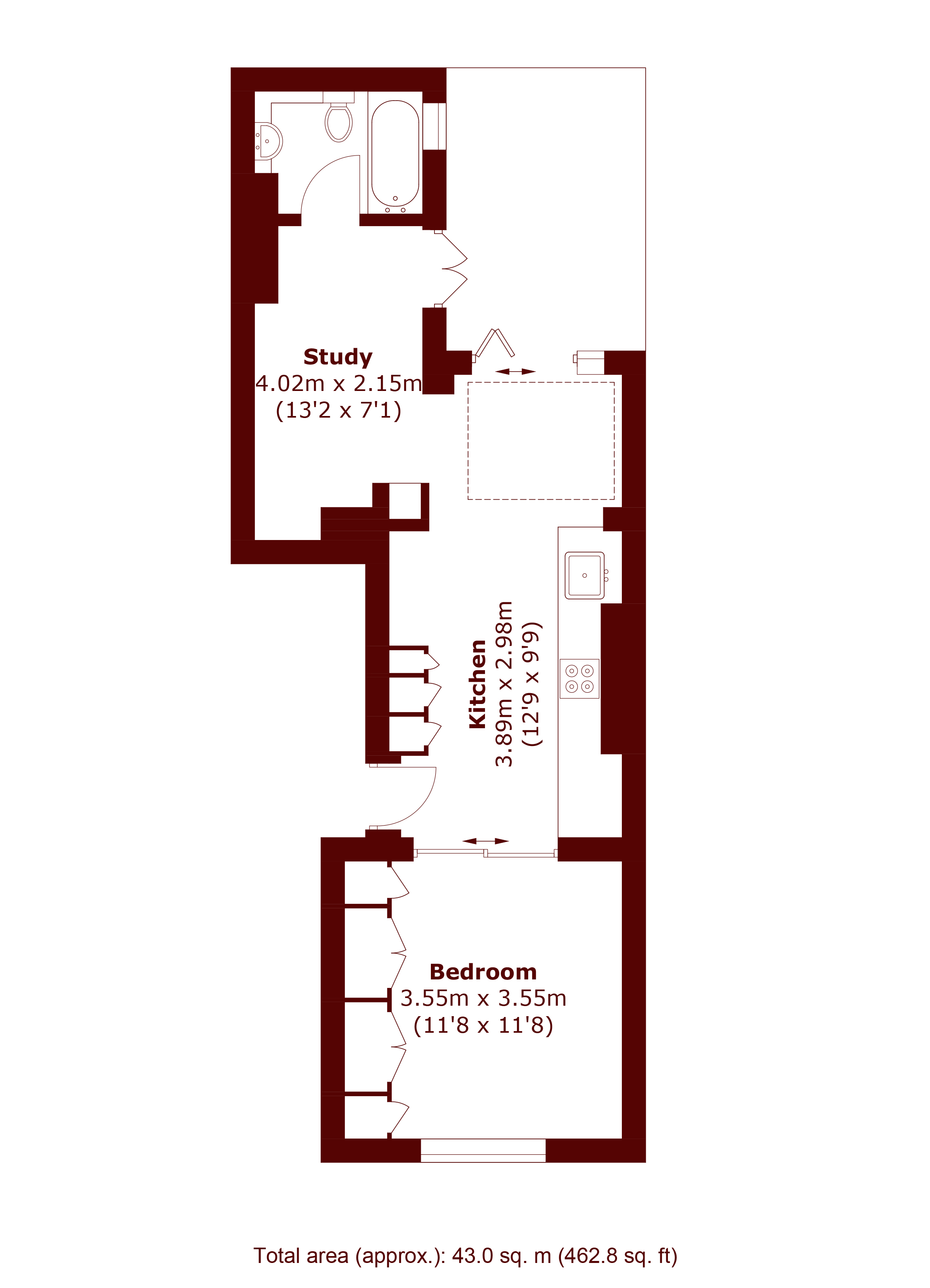 Ground Floor Flat, 19, Ansdell Terrace, London floorplan
