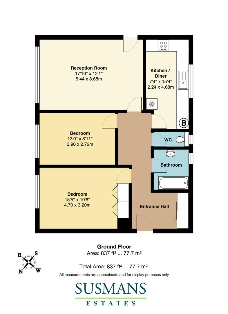 1 Suffolk House, Stratton Close, Edgware floorplan