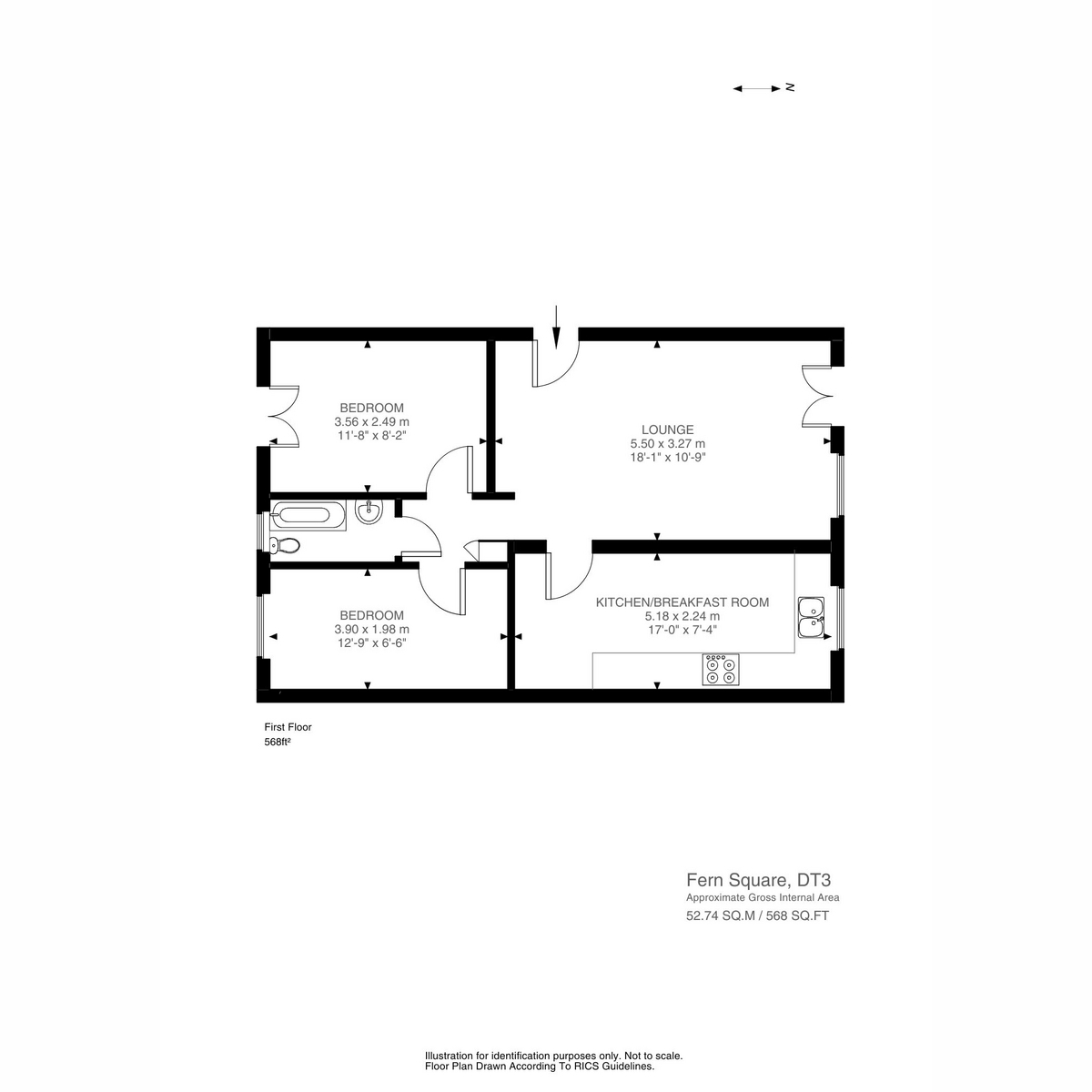 9, Fern Square, Weymouth floorplan