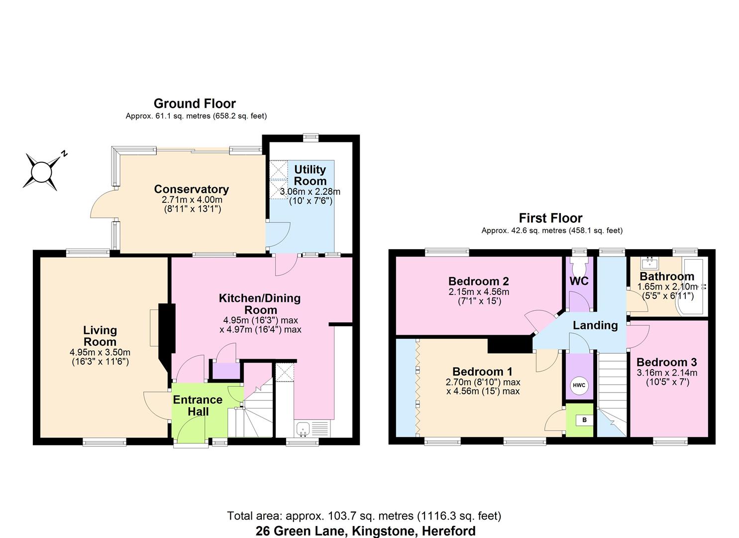 26, Green Lane, Hereford floorplan