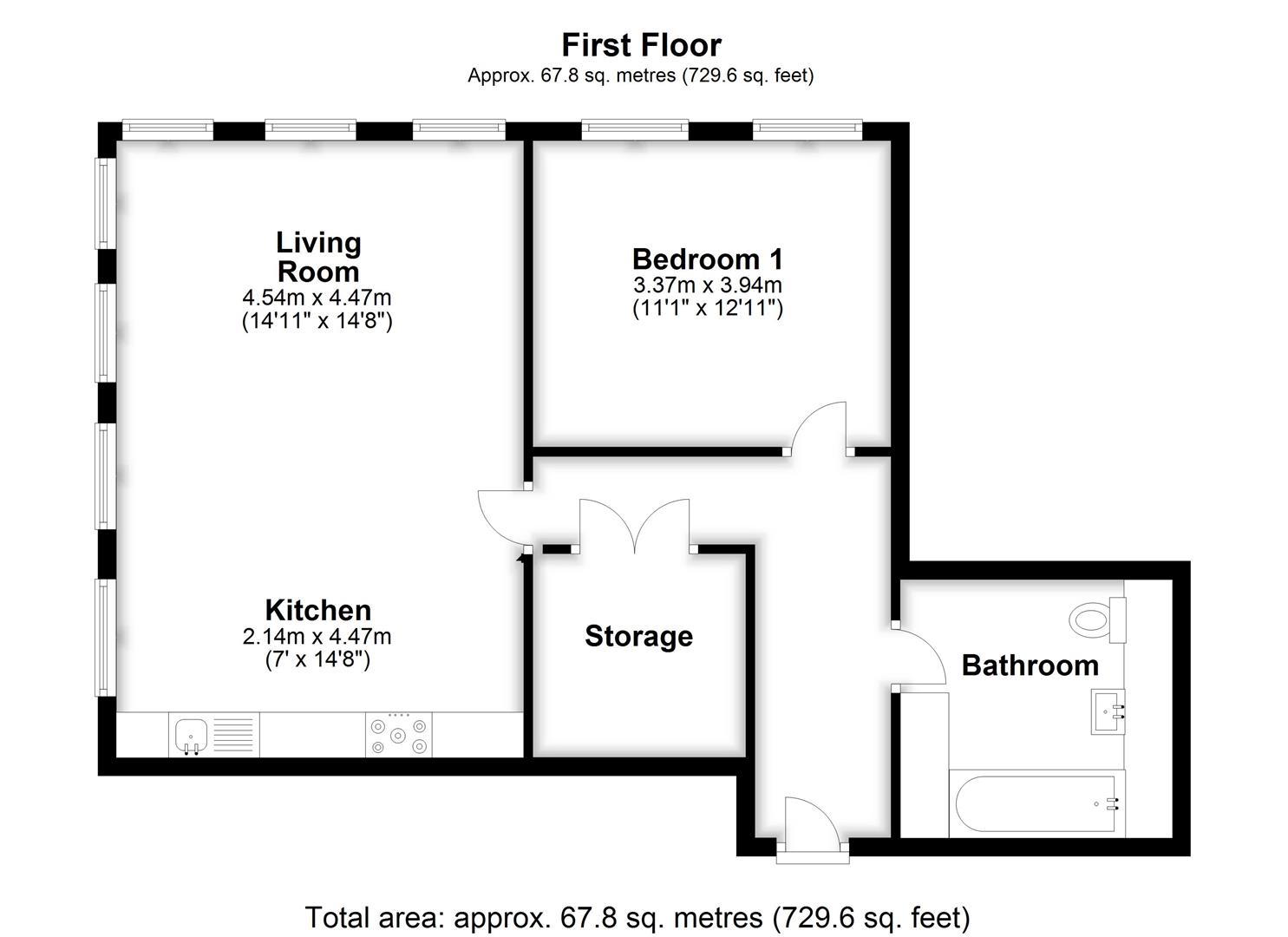 Armstrong House, Uxbridge floorplan