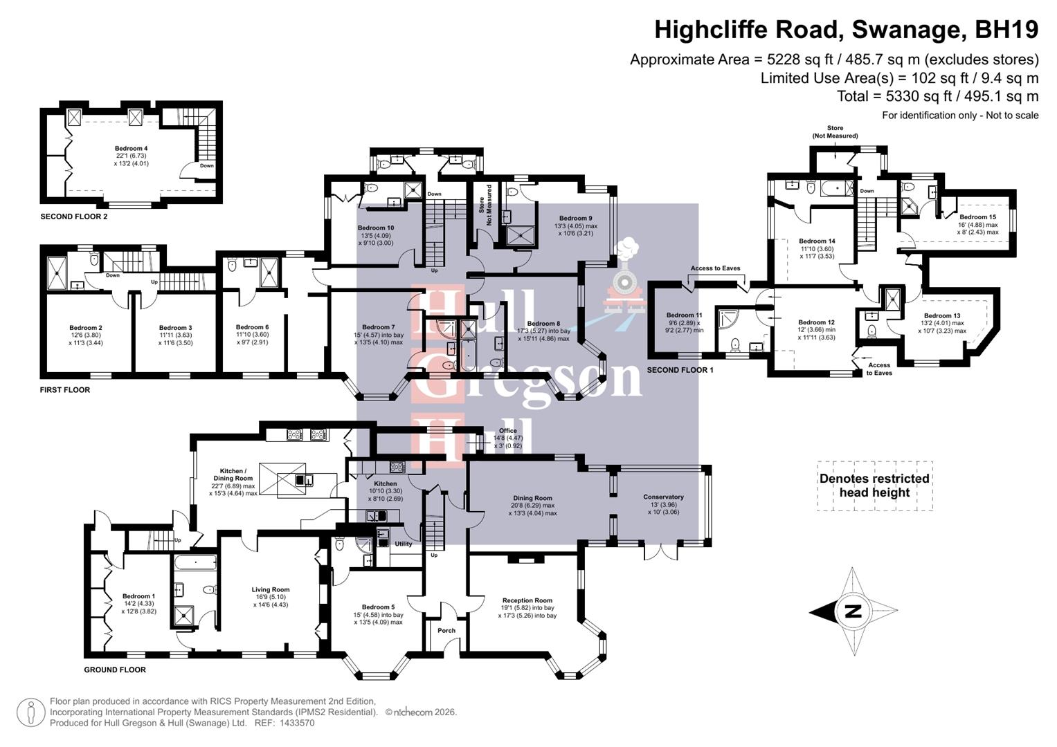 The Castleton, 1, Highcliffe Road, Swanage floorplan