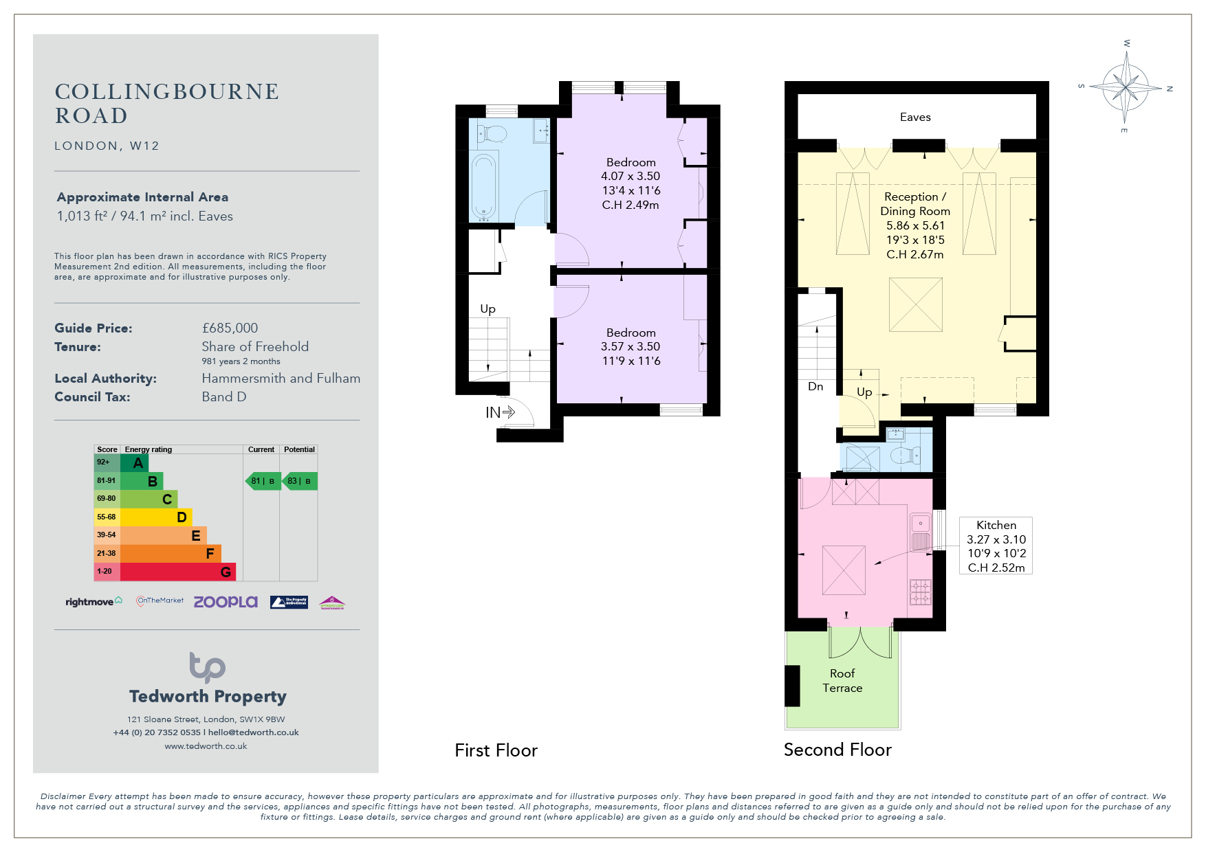 52A, Collingbourne Road, London floorplan