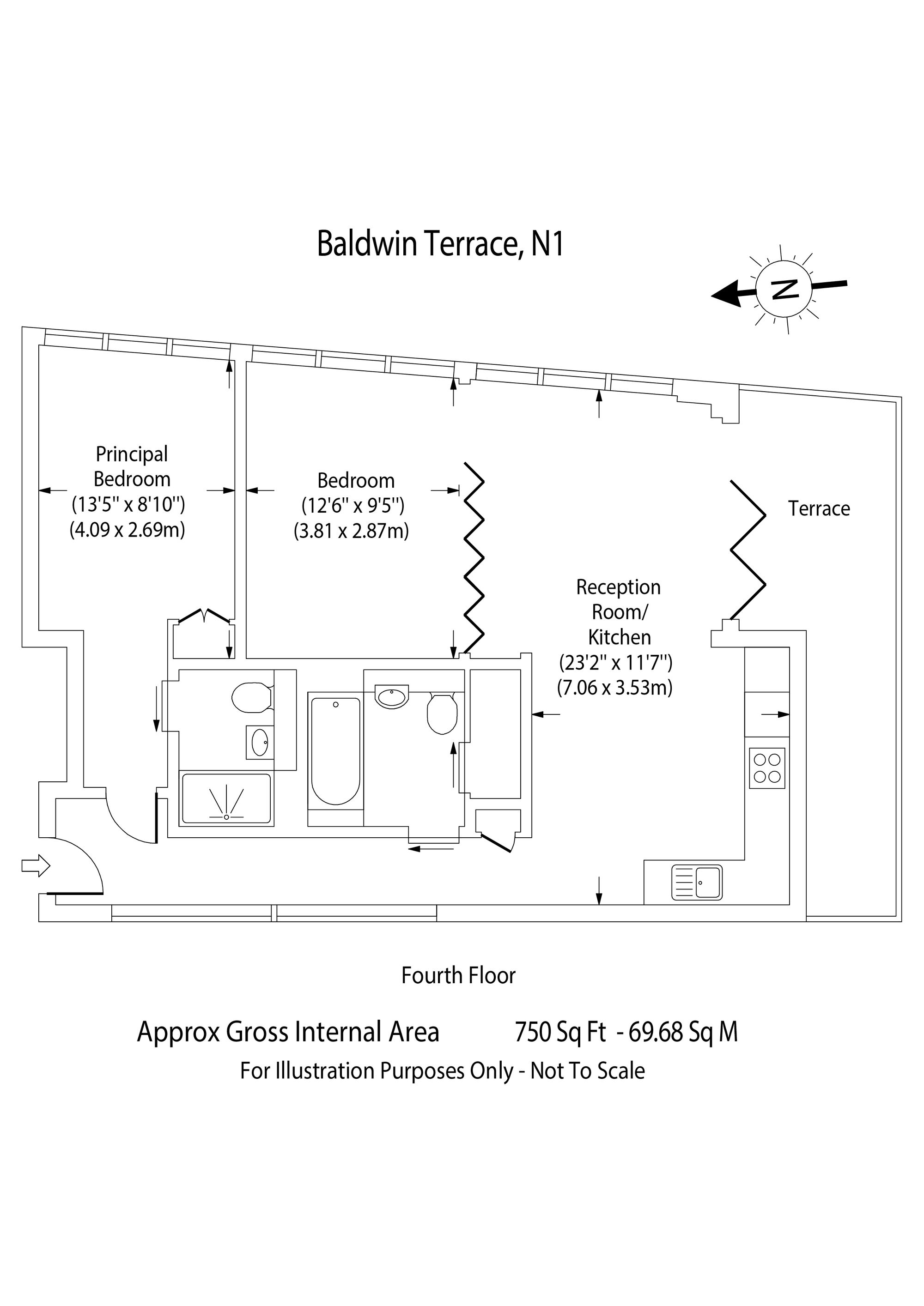 Apt 11, 10 Baldwin Terrace, London floorplan