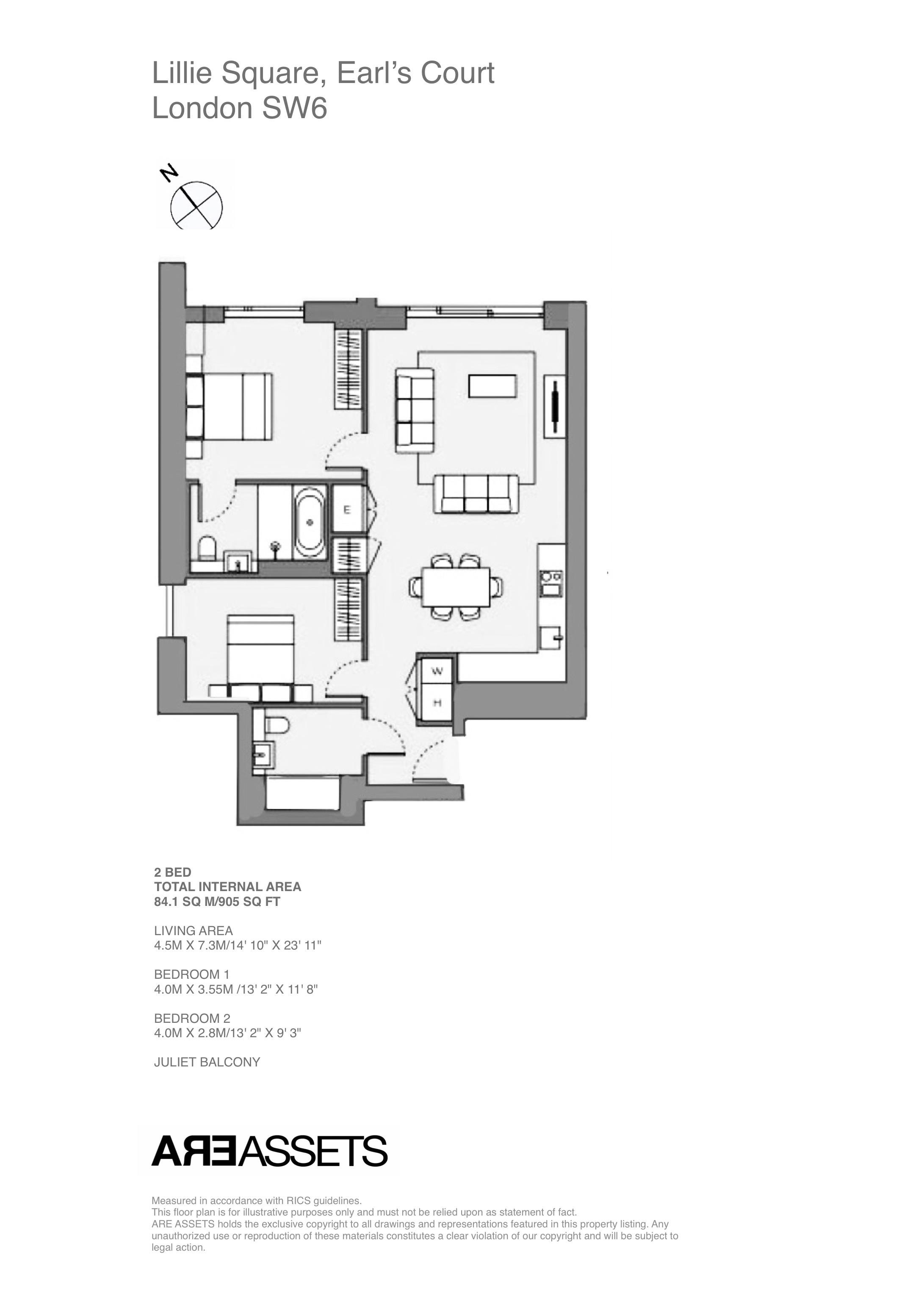 3.03, 7,  Lillie Square, London floorplan