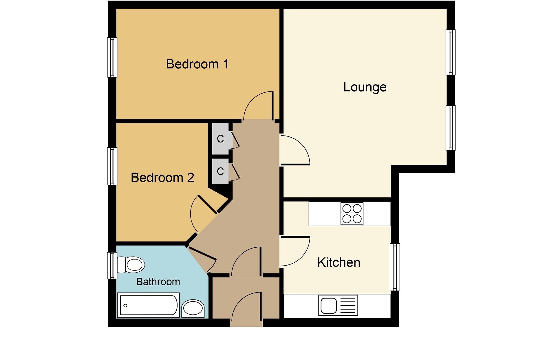 Barley Mews, Sugar Way, Peterborough PE2, 2 bedroom flat to rent