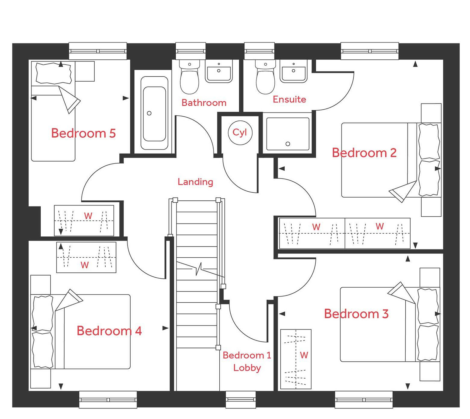 "The Lutyen" at Cromwell Way, Royston SG8, 5 bedroom town house for