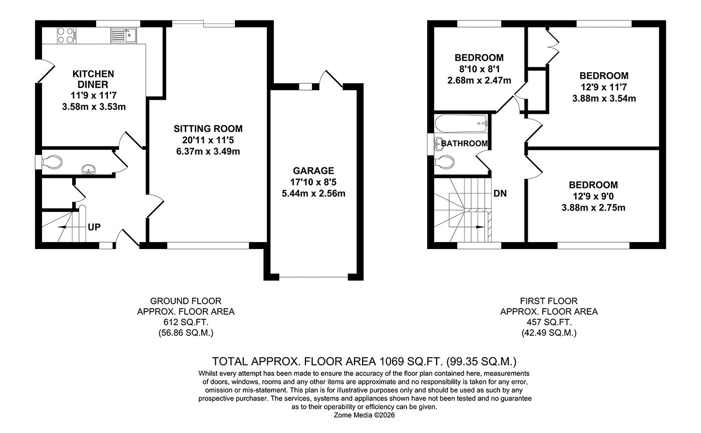 65, Tutsham Way, Tonbridge floorplan