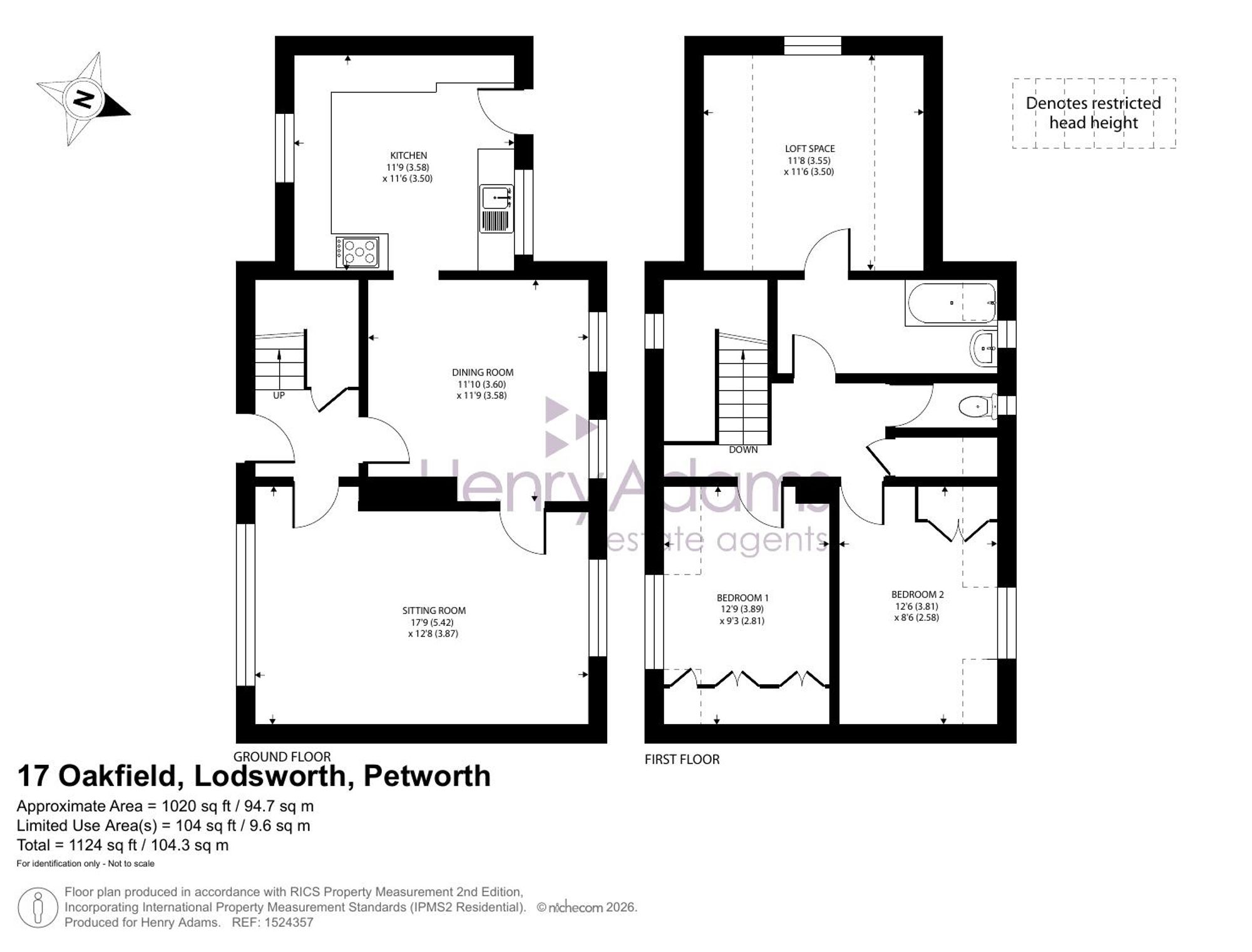 17 Oakfield, Petworth floorplan