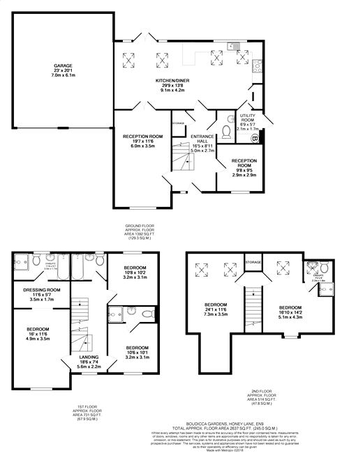5 Bedrooms Detached house to rent in Boudicca Gardens, Honey Lane, Waltham Abbey, Essex EN9