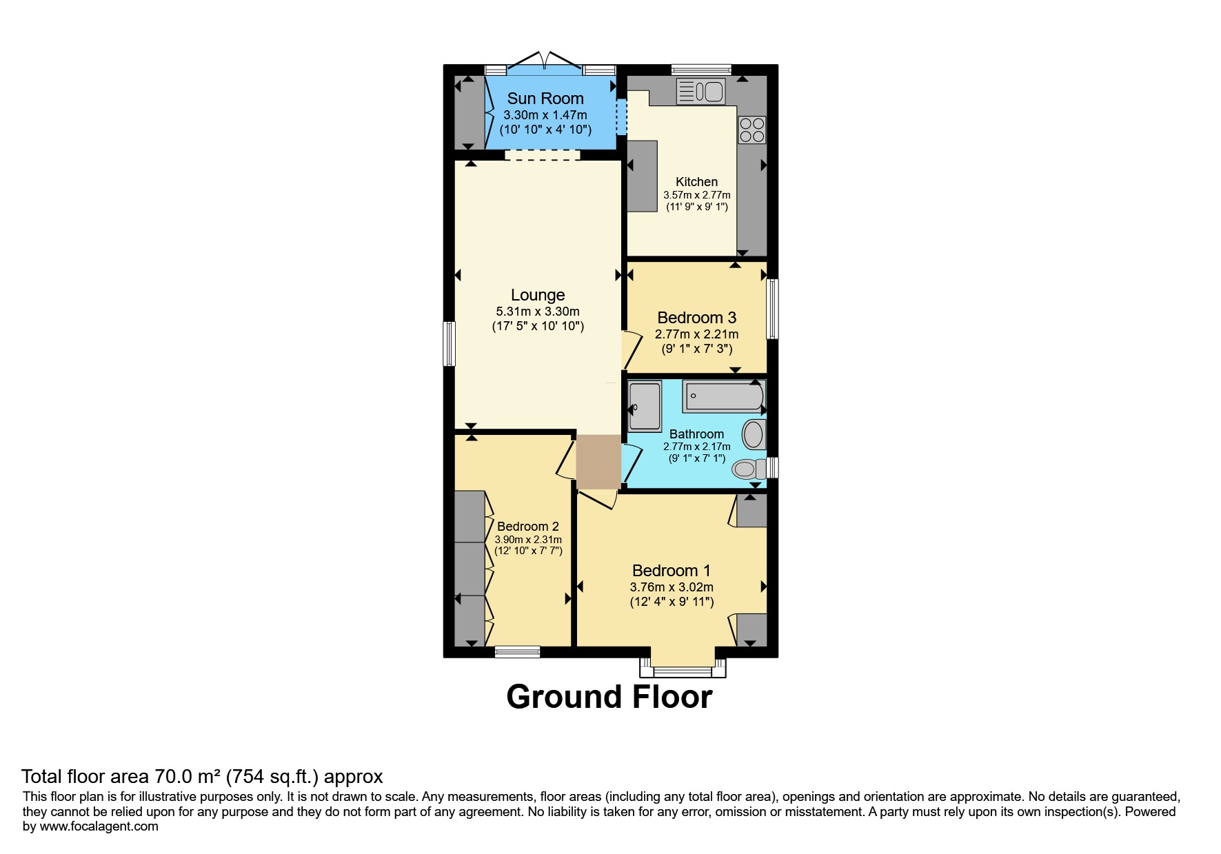 110, Main Road, Sheffield floorplan