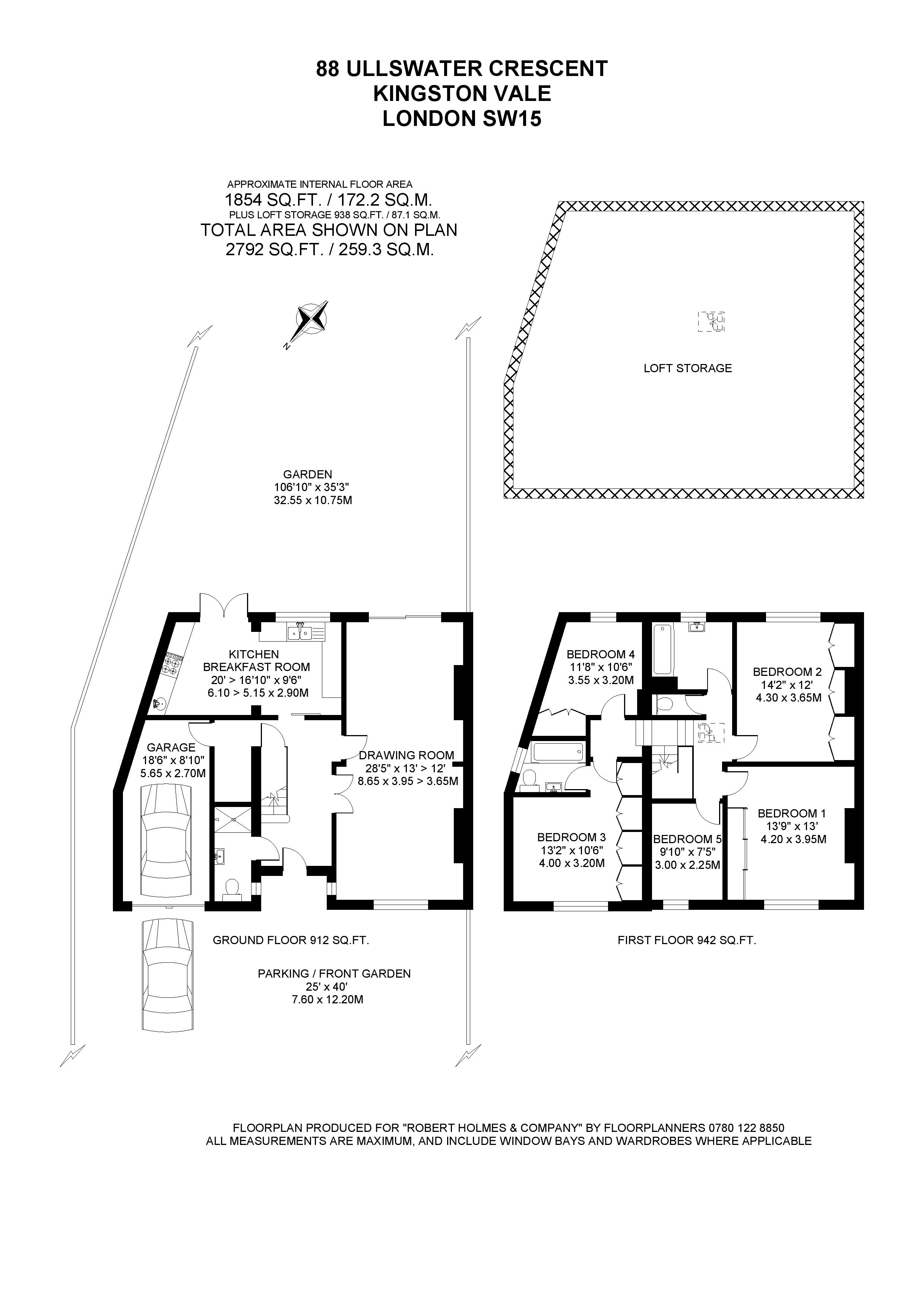 88, Ullswater Crescent, Kingston Vale floorplan