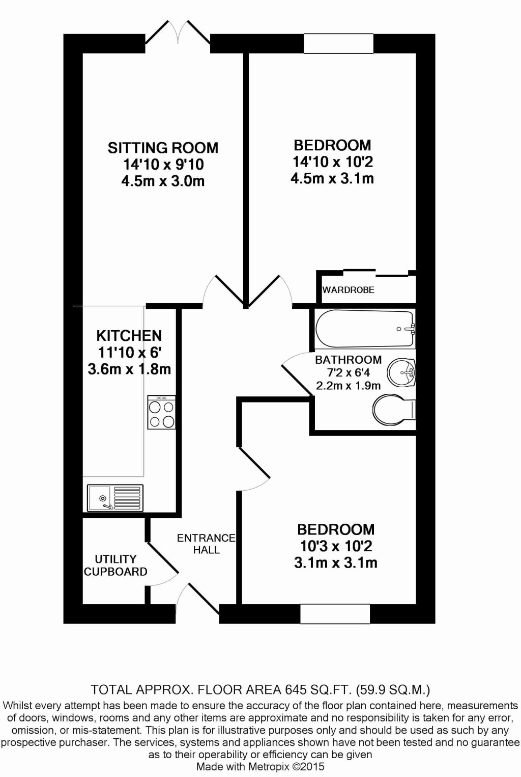 2 Bedrooms Flat to rent in Armidale Place, Bristol BS6