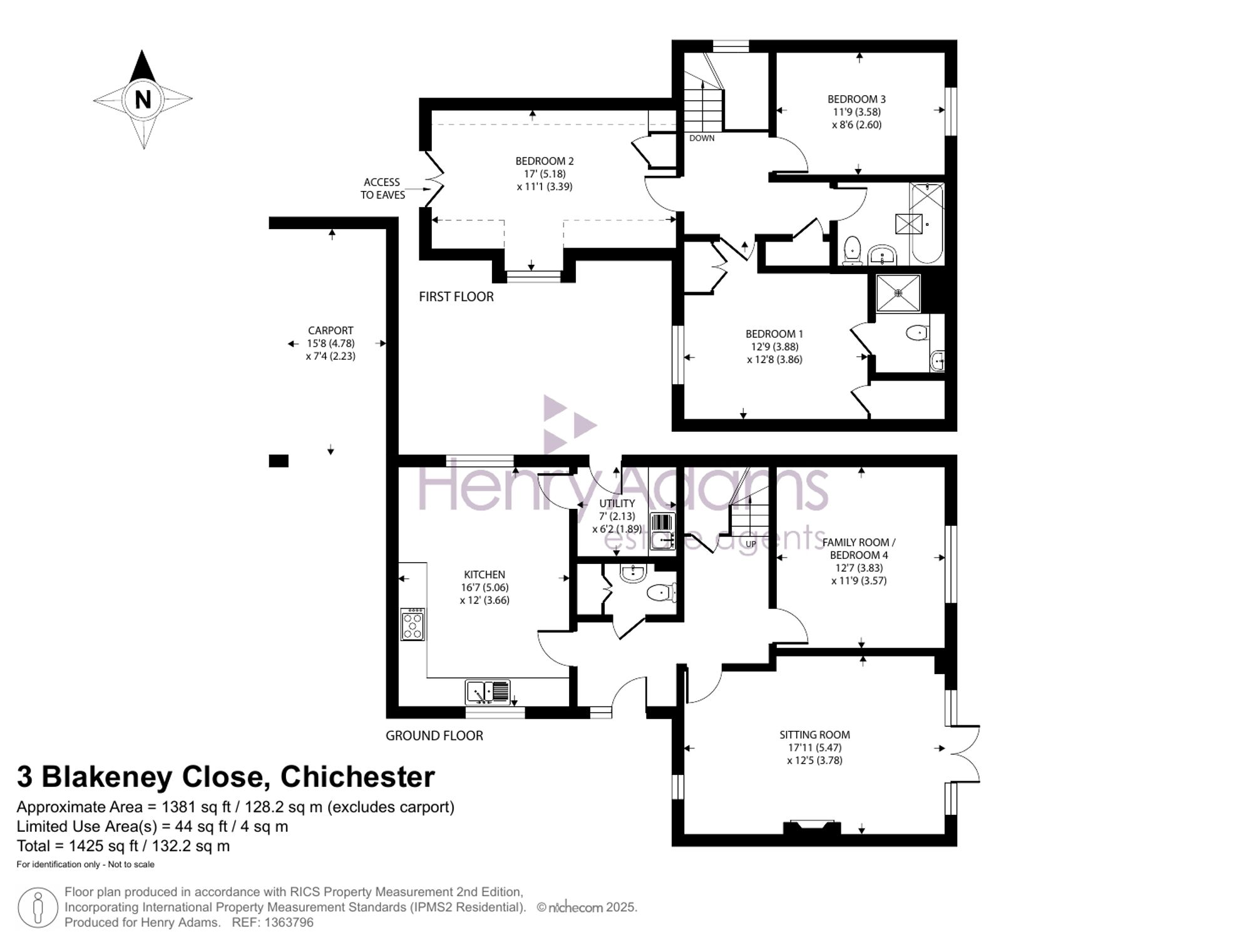 3 Blakeney Close, Chichester floorplan