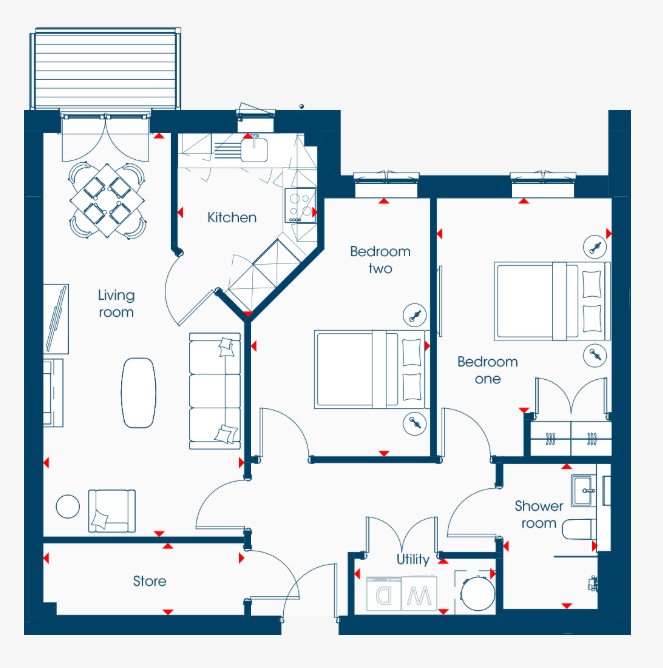 Radford House, Exeter floorplan