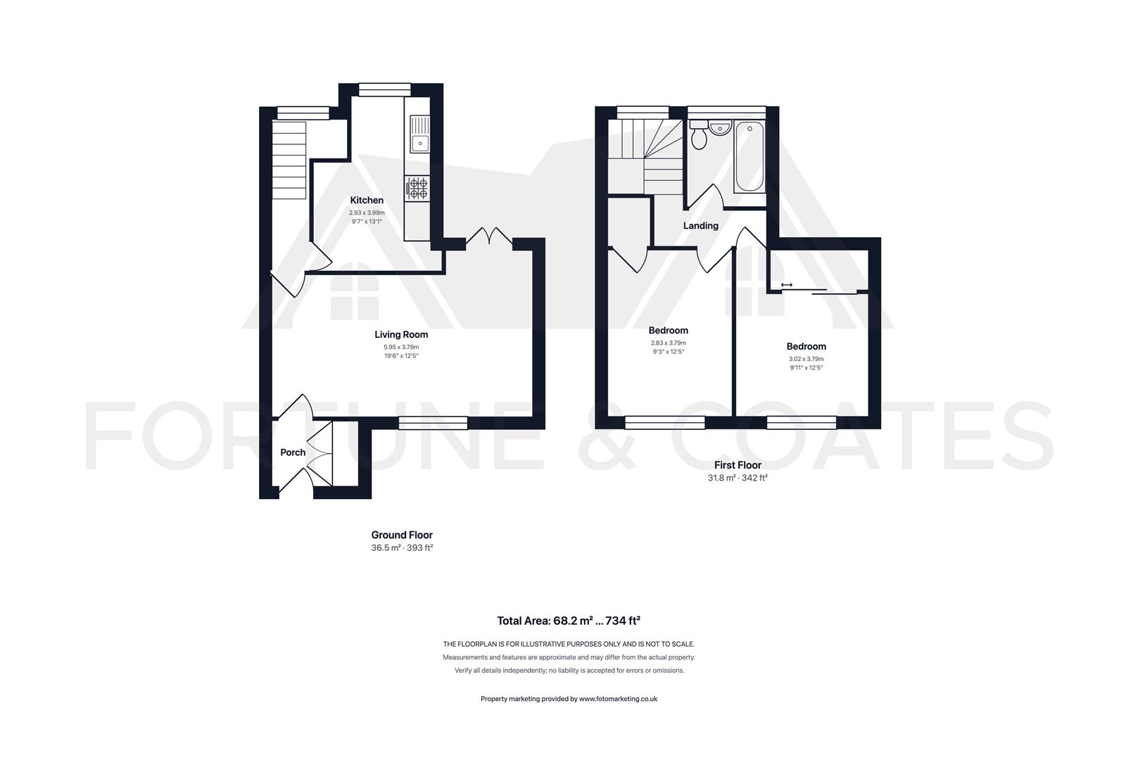 96, Woodcroft, Harlow floorplan