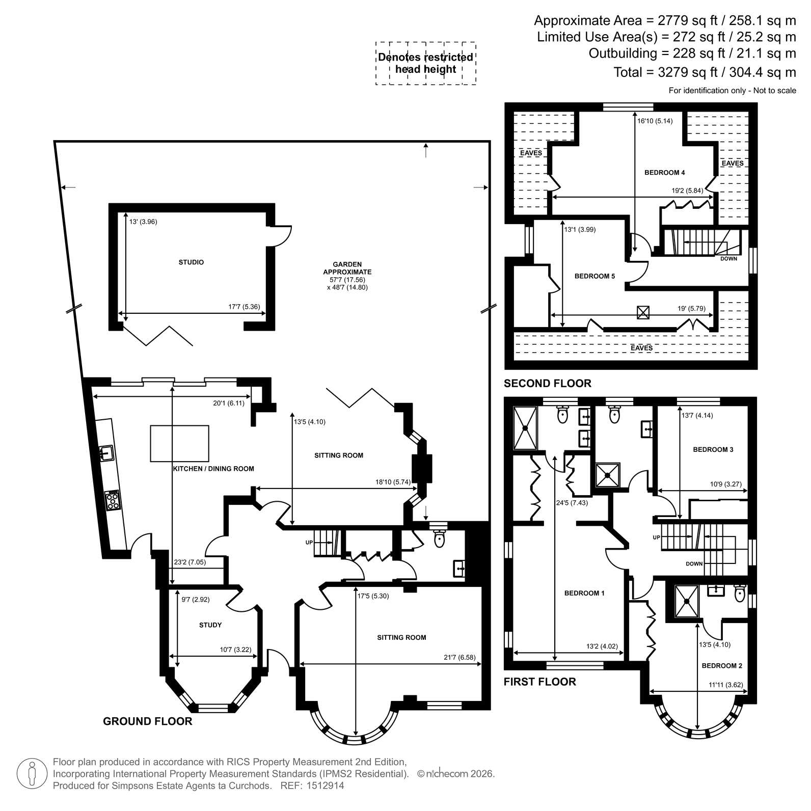 3, Hersham Road, Walton-On-Thames floorplan