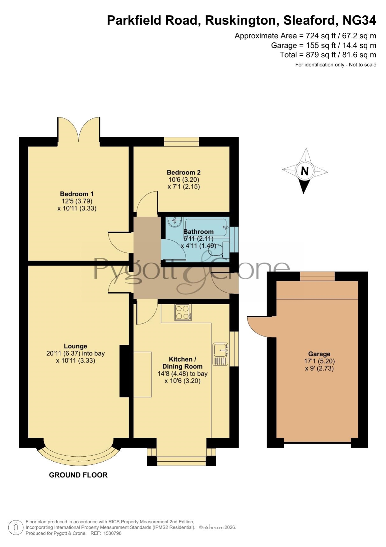 80, Parkfield Road, Sleaford floorplan