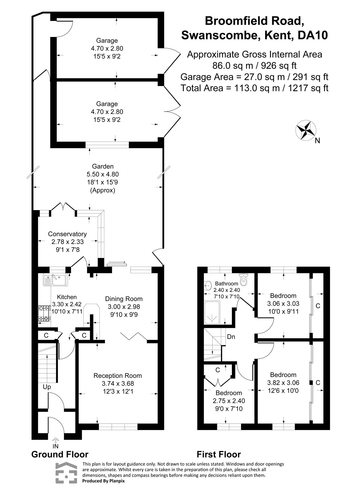 108, Broomfield Road, Kent floorplan