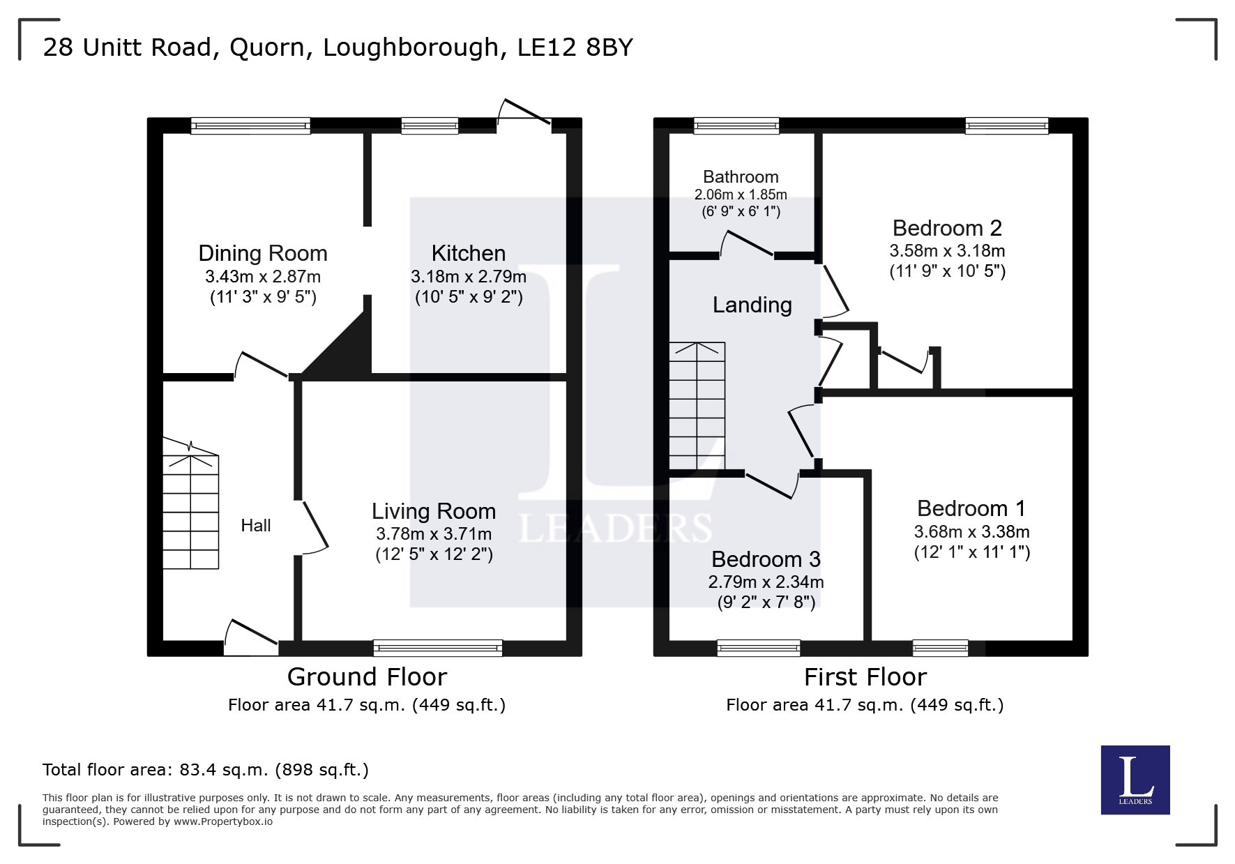 28, Unitt Road, Loughborough floorplan