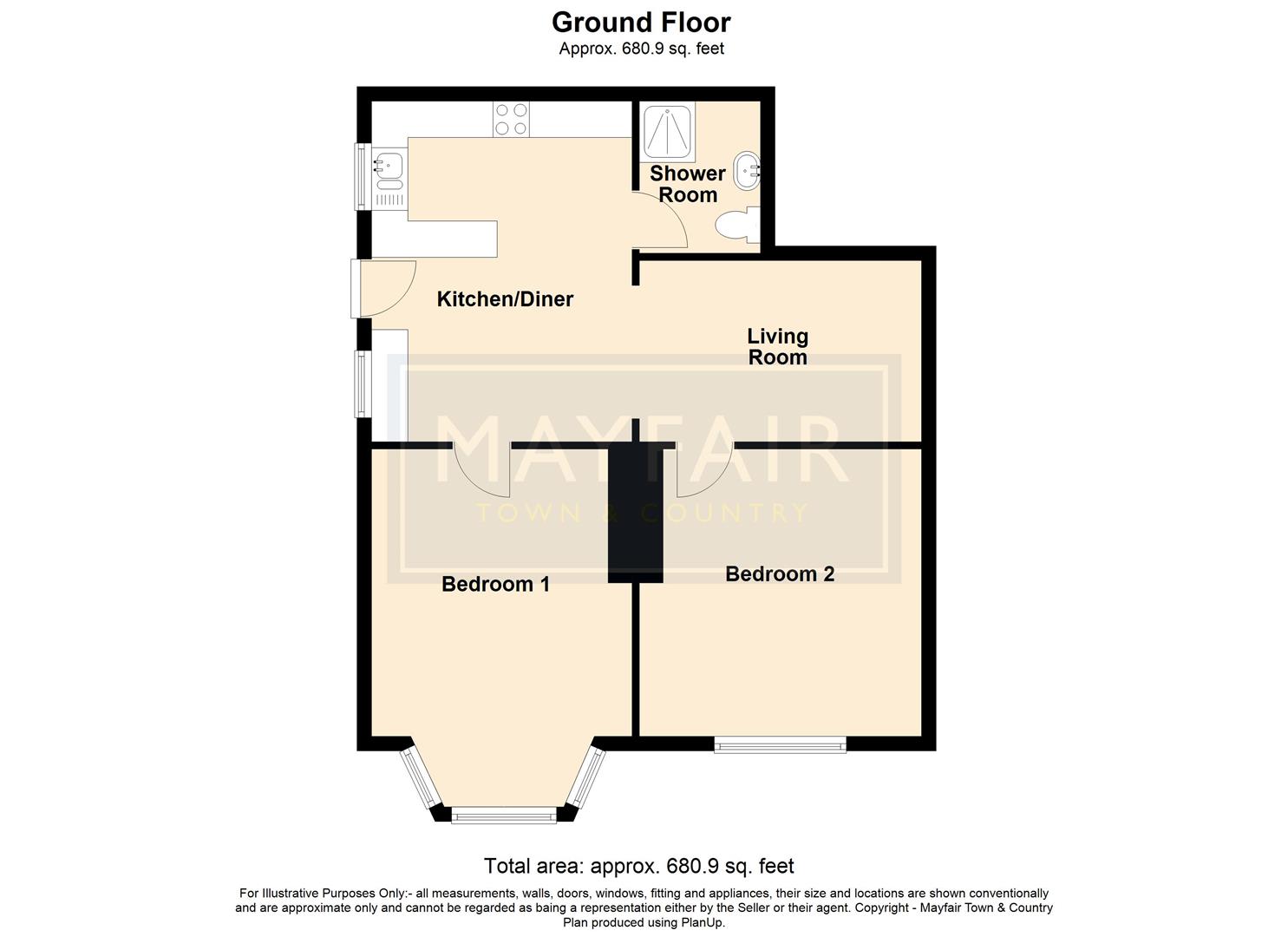 Flat 1, 2, Walliscote Road South, Weston-Super-Mare floorplan