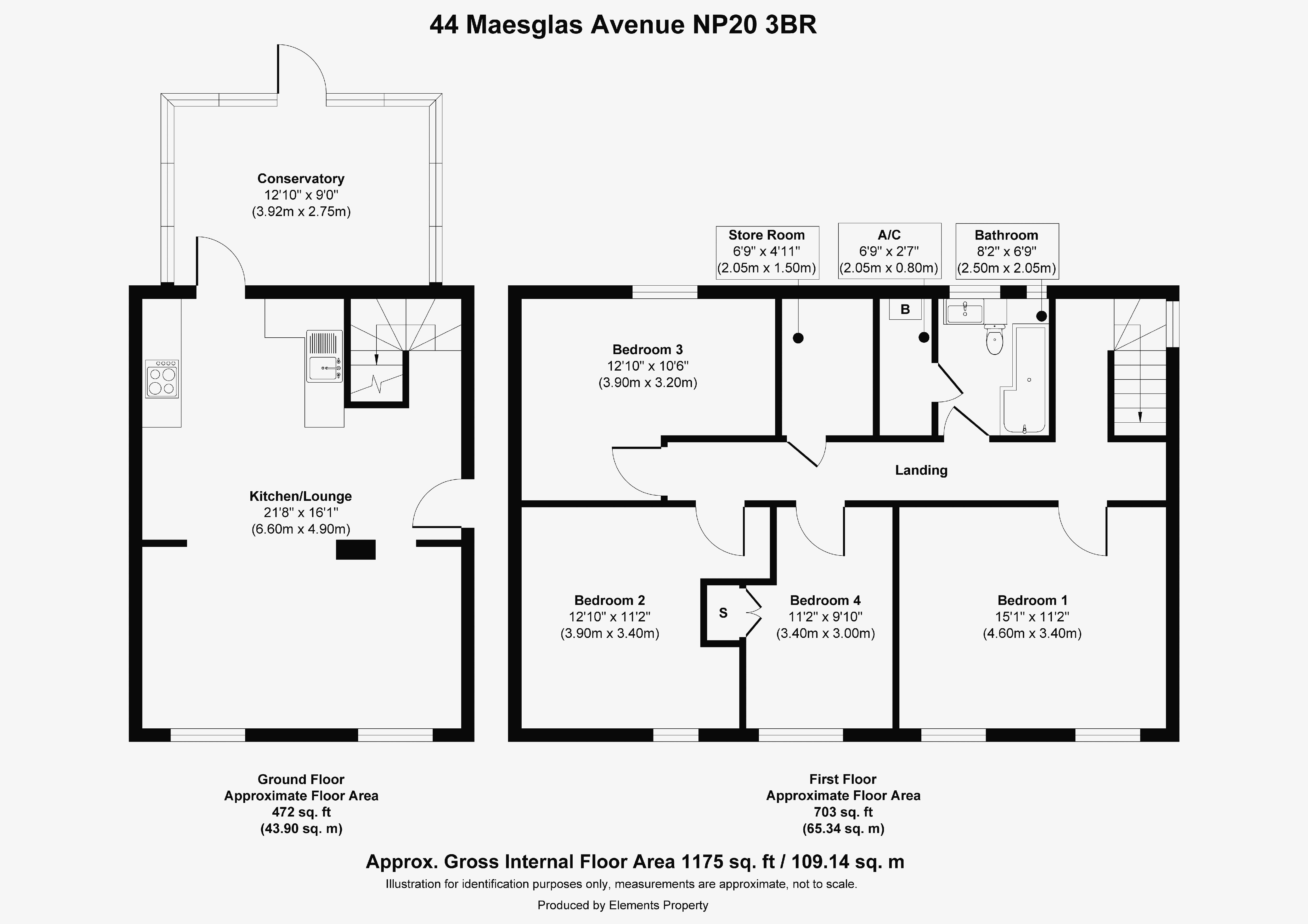44, Maesglas Avenue, Newport floorplan