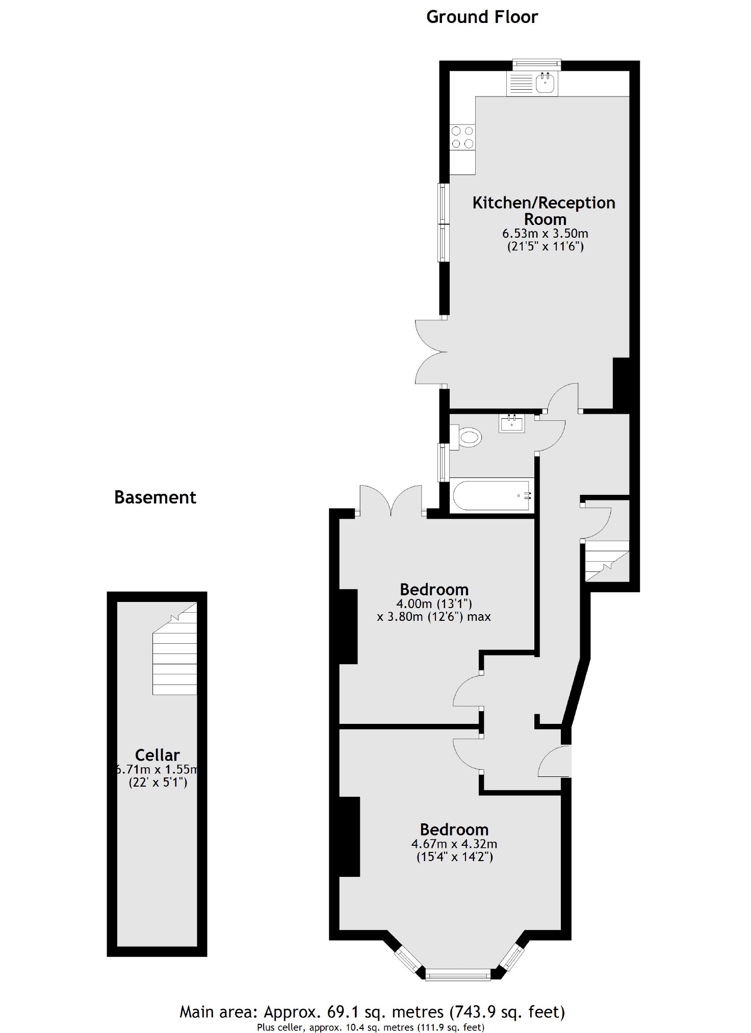 Carminia Road, London floorplan