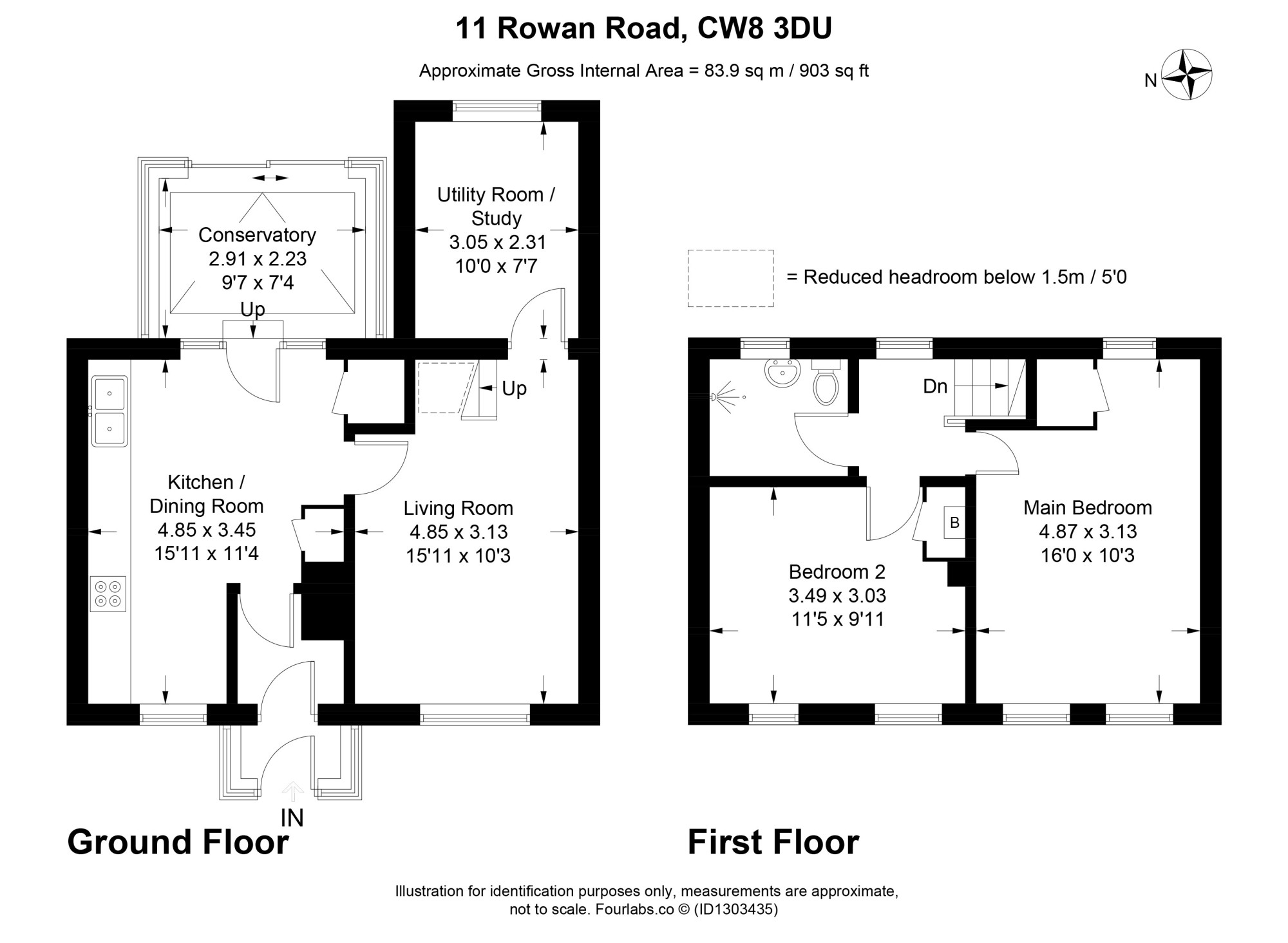 11, Rowan Road, Northwich floorplan