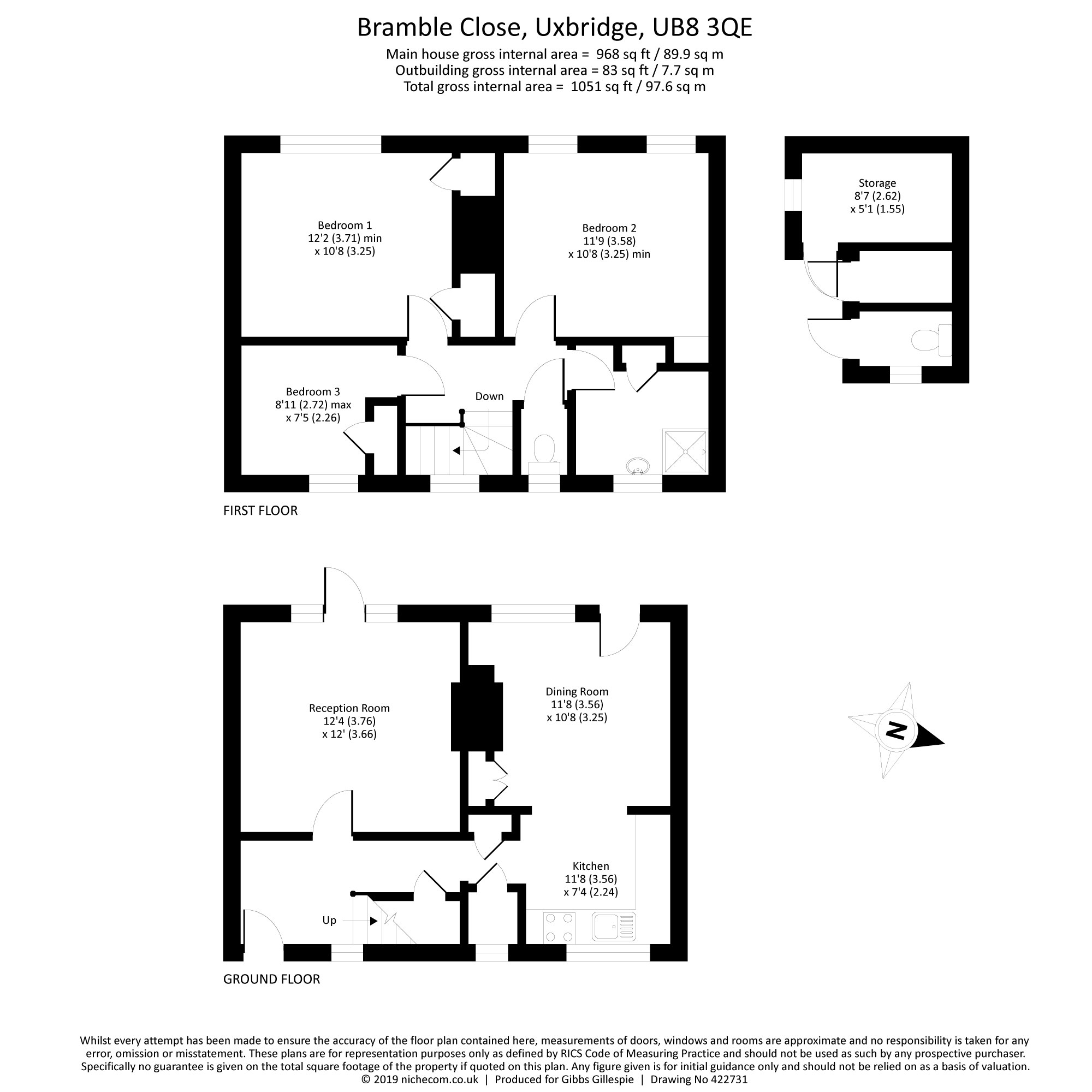 3 Bedrooms Terraced house for sale in Bramble Close, Hillingdon, Middlesex UB8