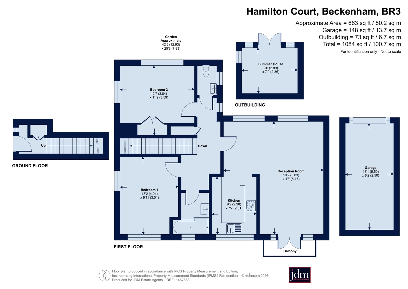 Flat 2,, Hamilton Court, Beckenham floorplan