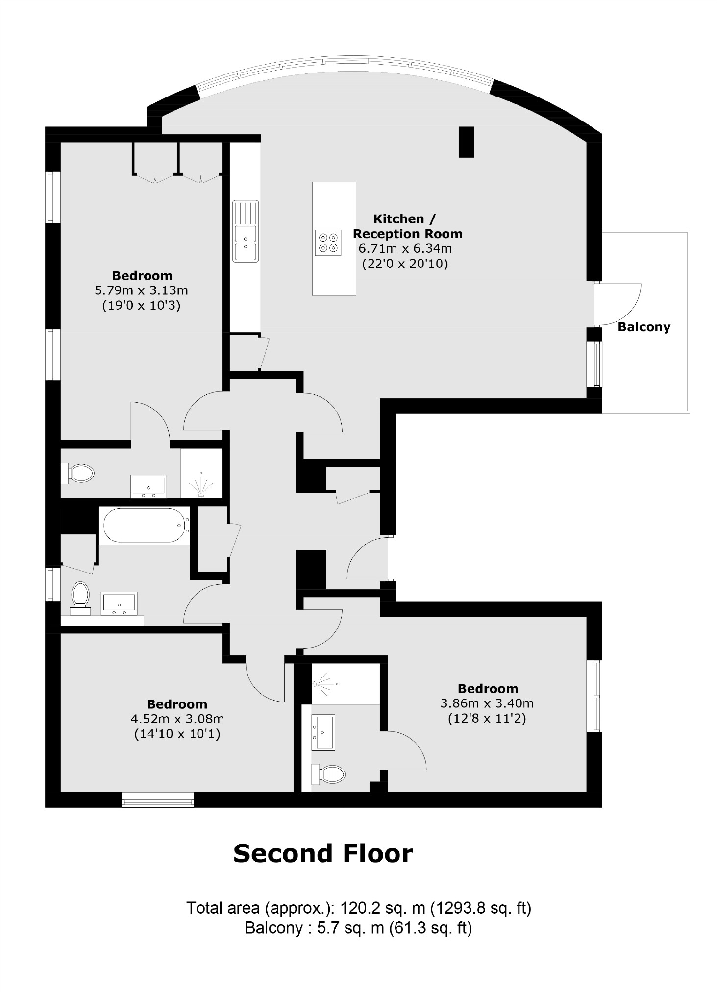 Flat 8, 2, Carpenters Place, London floorplan