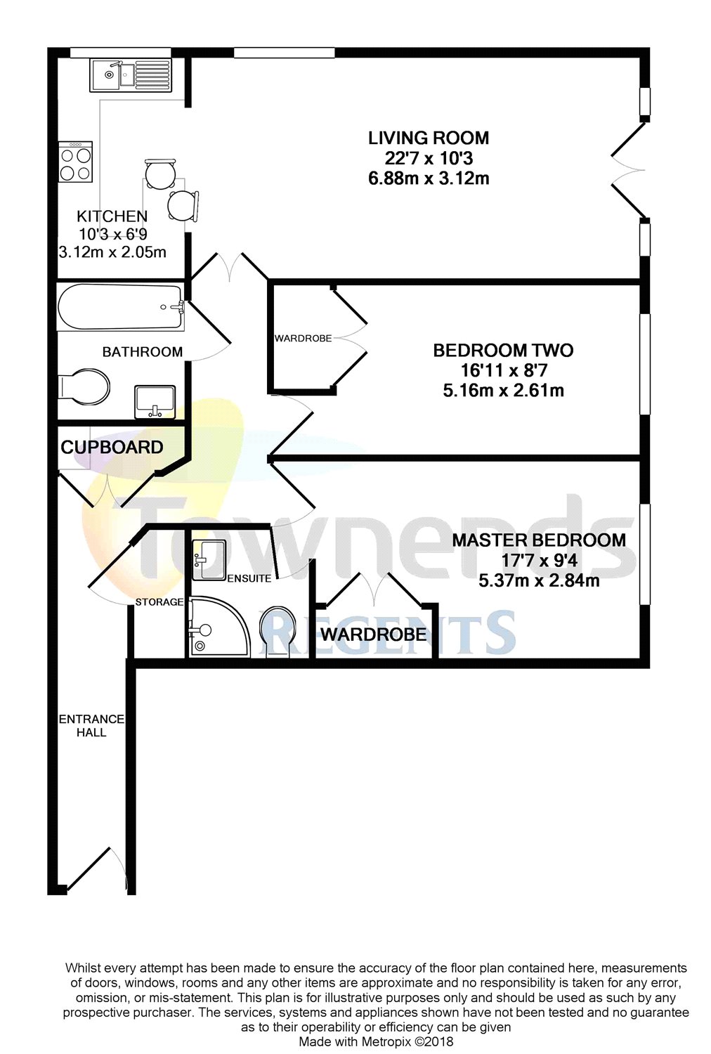 2 Bedrooms Flat to rent in St Davids Court, London Road, Ashford, Middlesex TW15