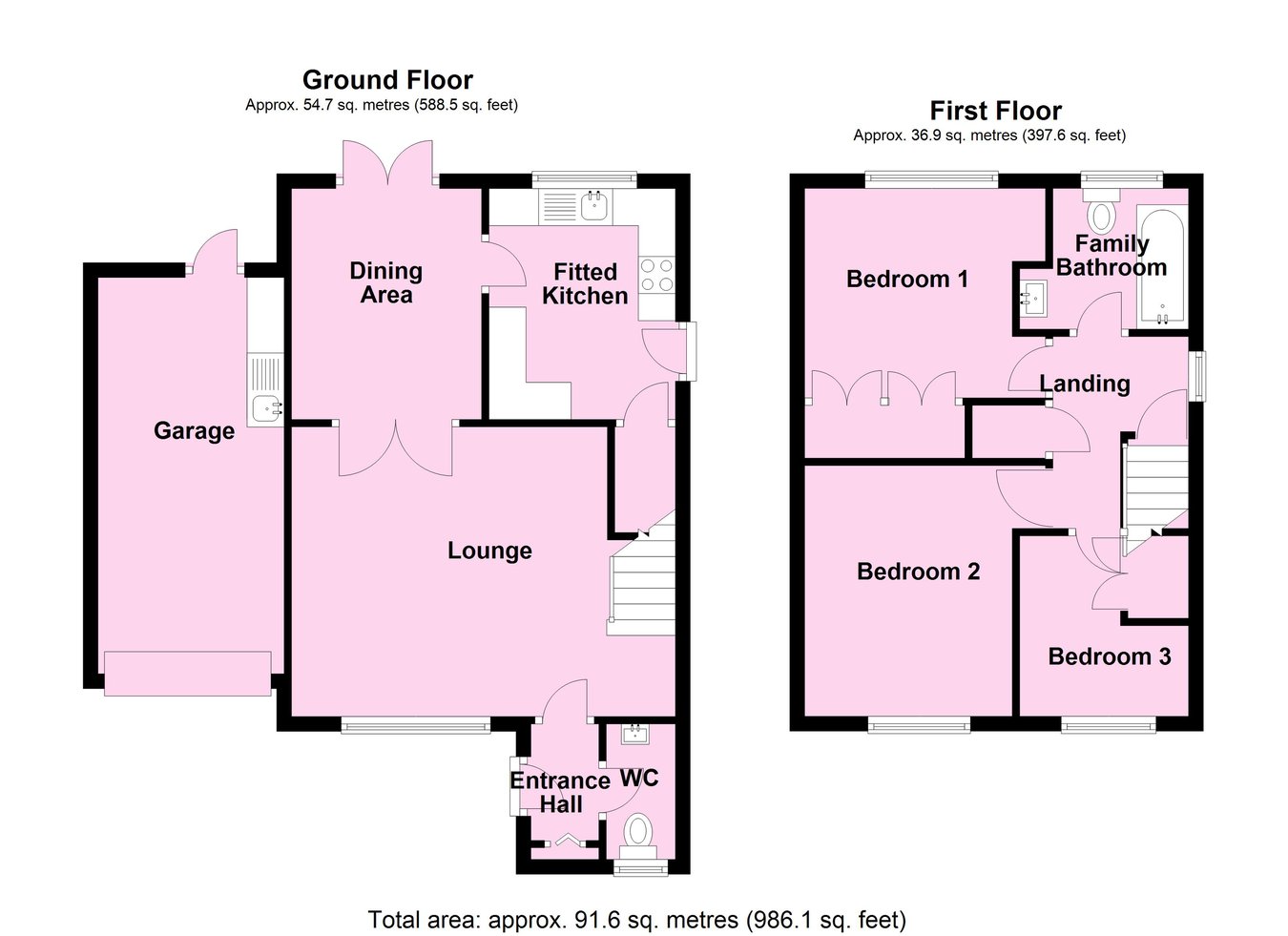 21, Aland Gardens, Leicester floorplan
