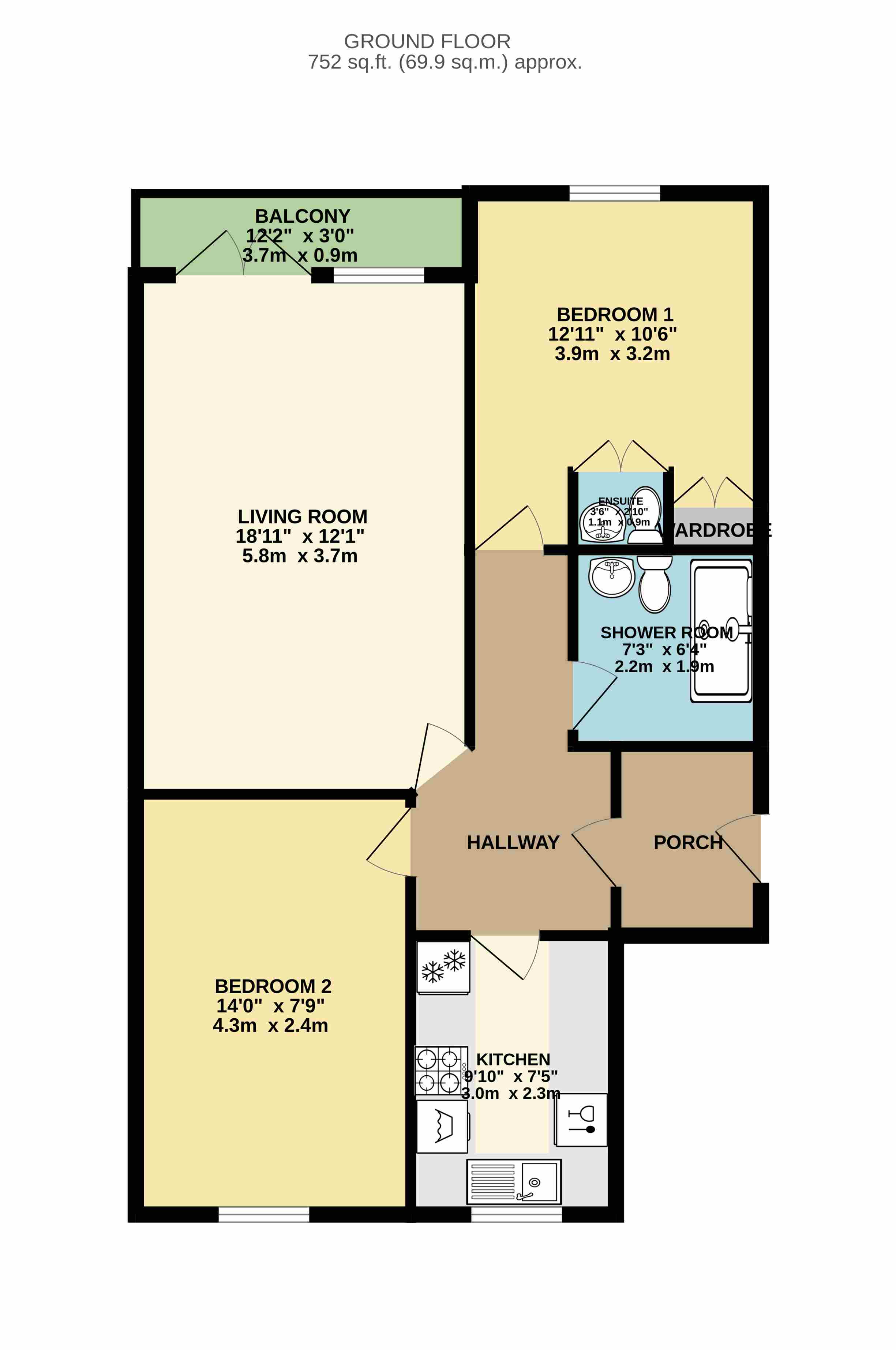 30, Bermuda Place, EASTBOURNE floorplan