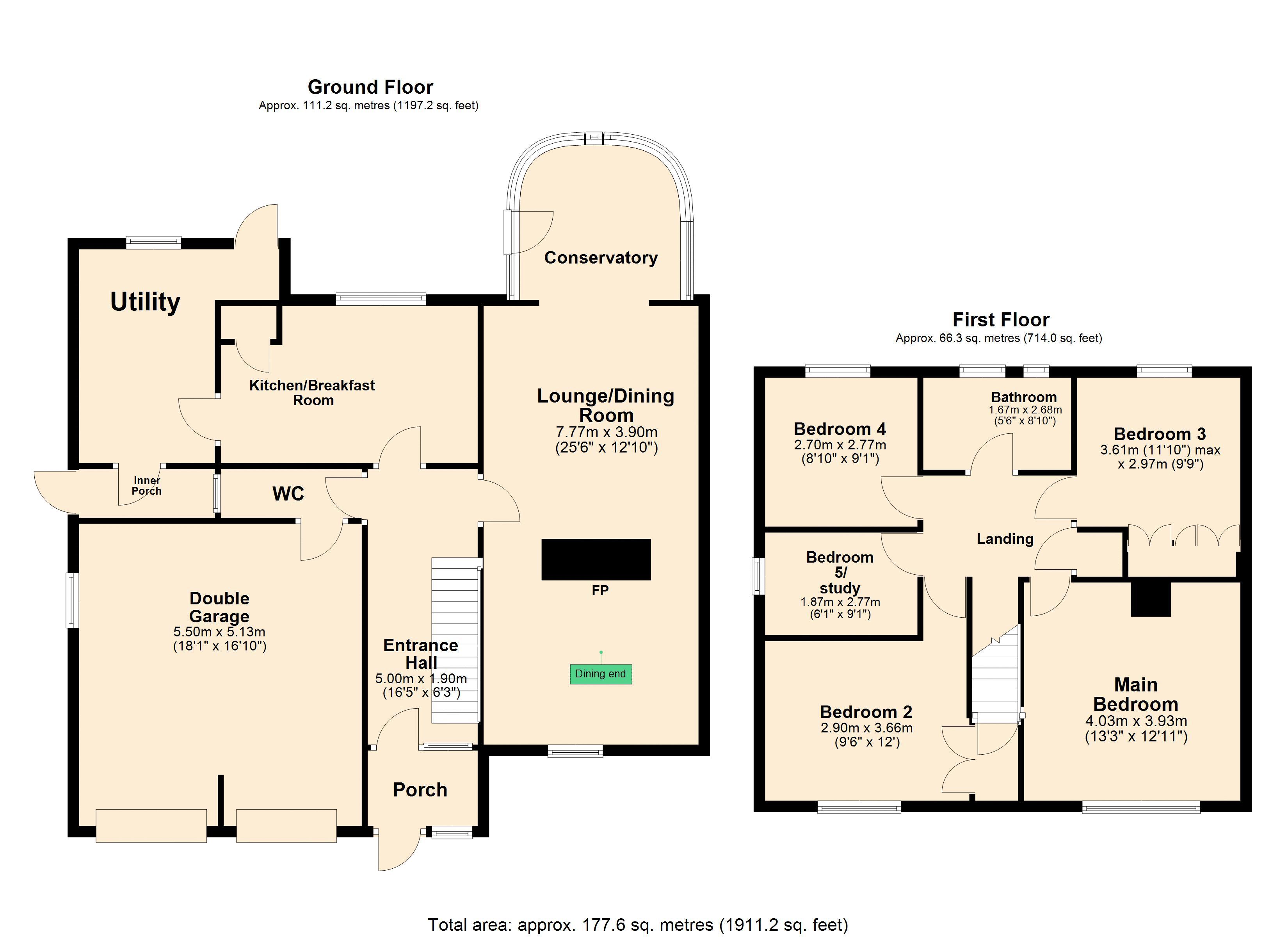 41, Willoughby Drive, Oakham floorplan