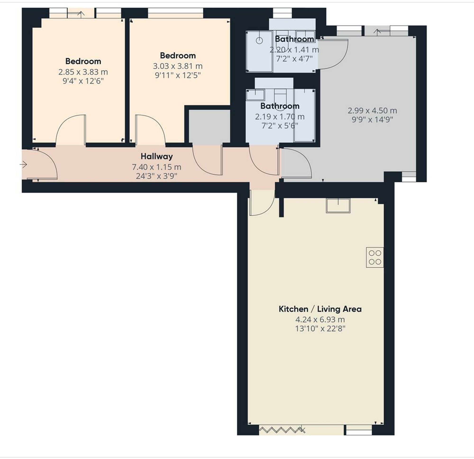 13 One Lusty Glaze Lusty Glaze Road, Newquay floorplan