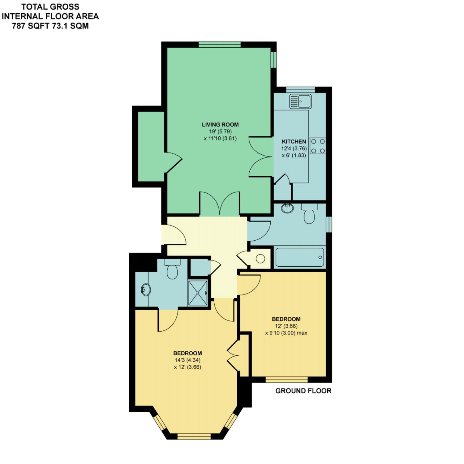 2 Bedrooms Flat to rent in Grace Court, 12 Hampton Road, Twickenham TW2