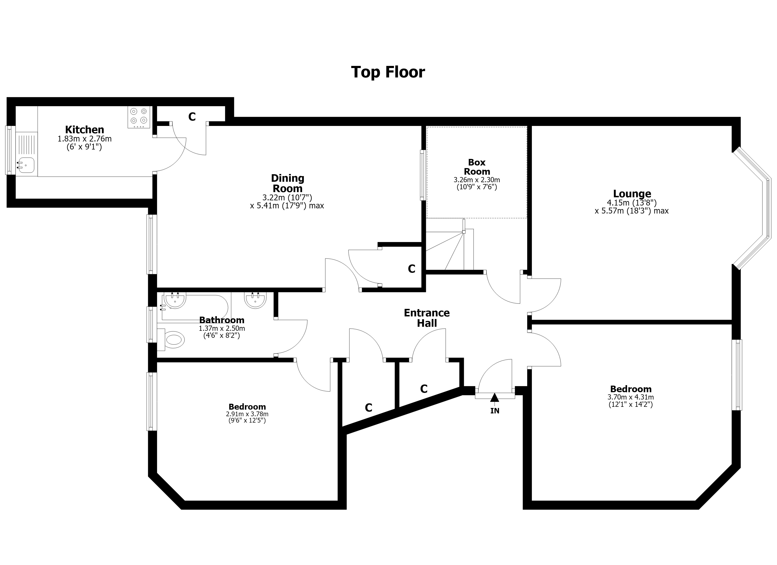 54(3F1), Willowbrae Road, Edinburgh floorplan