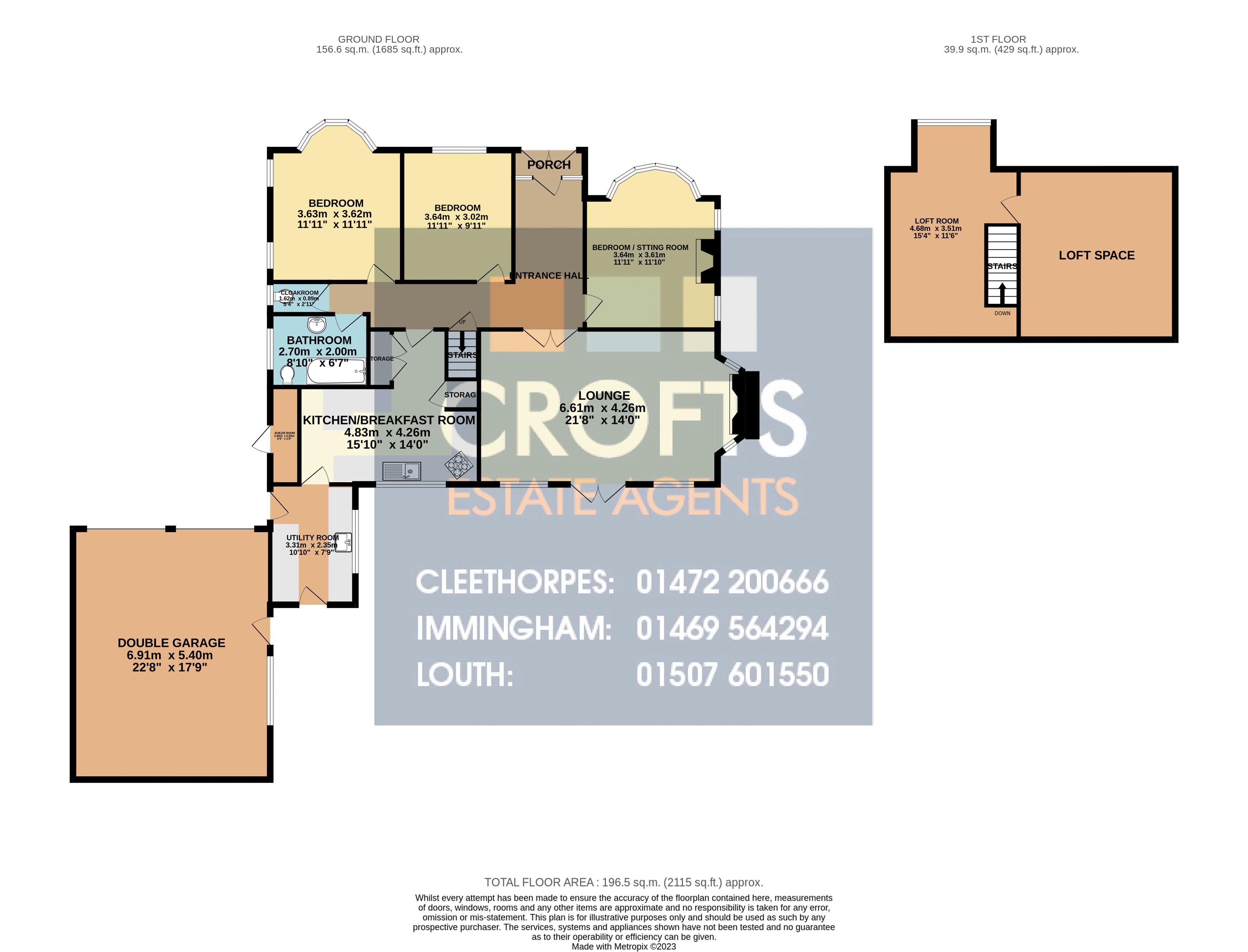 North Sea Lane, Cleethorpes DN35, 3 bedroom detached bungalow for sale