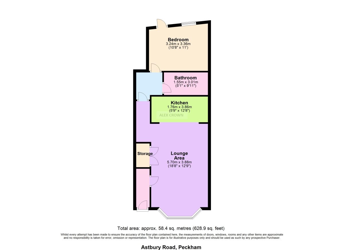 1 Bedrooms Flat for sale in Astbury Road, London SE15