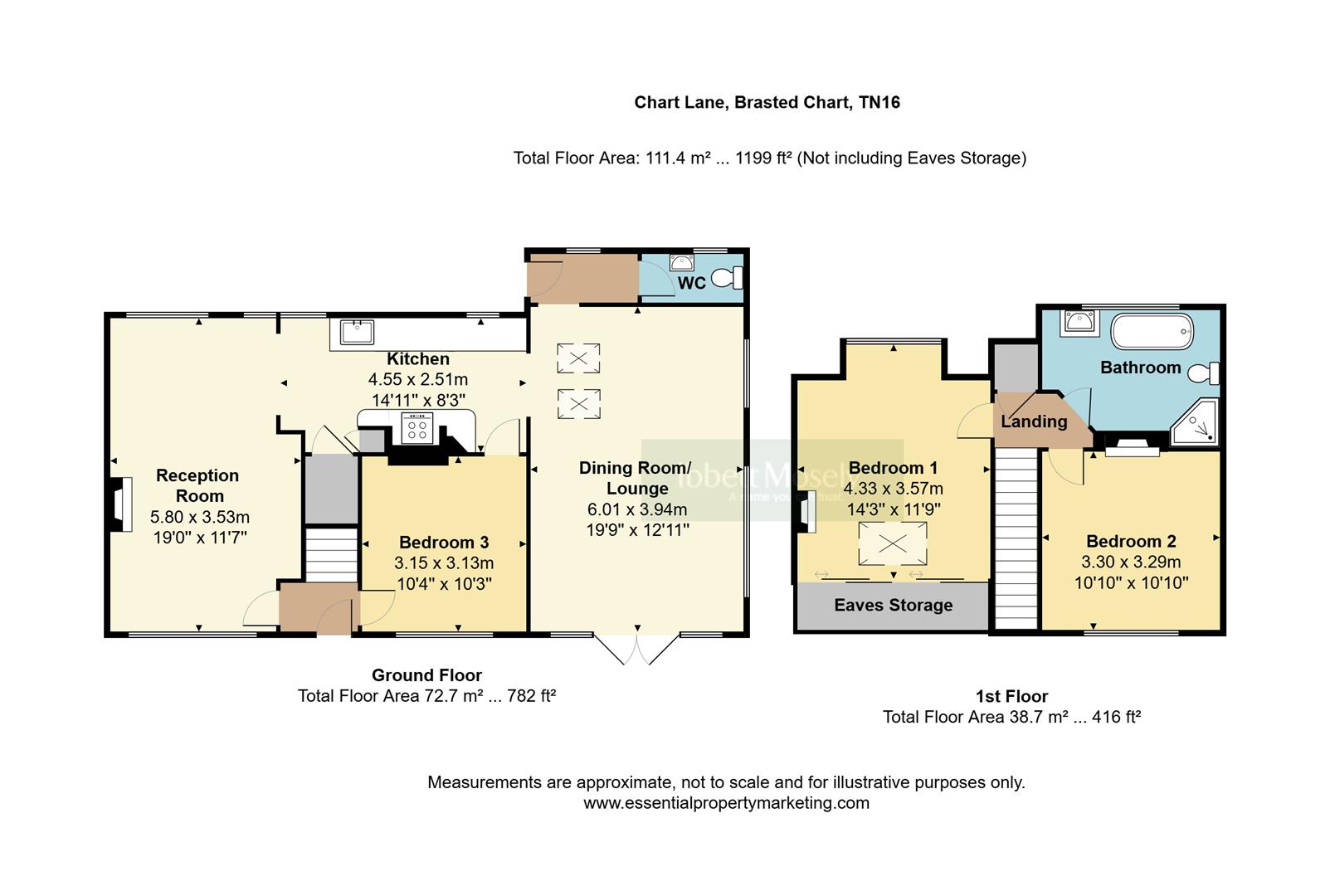 Otters, Chart Lane, Brasted Chart floorplan