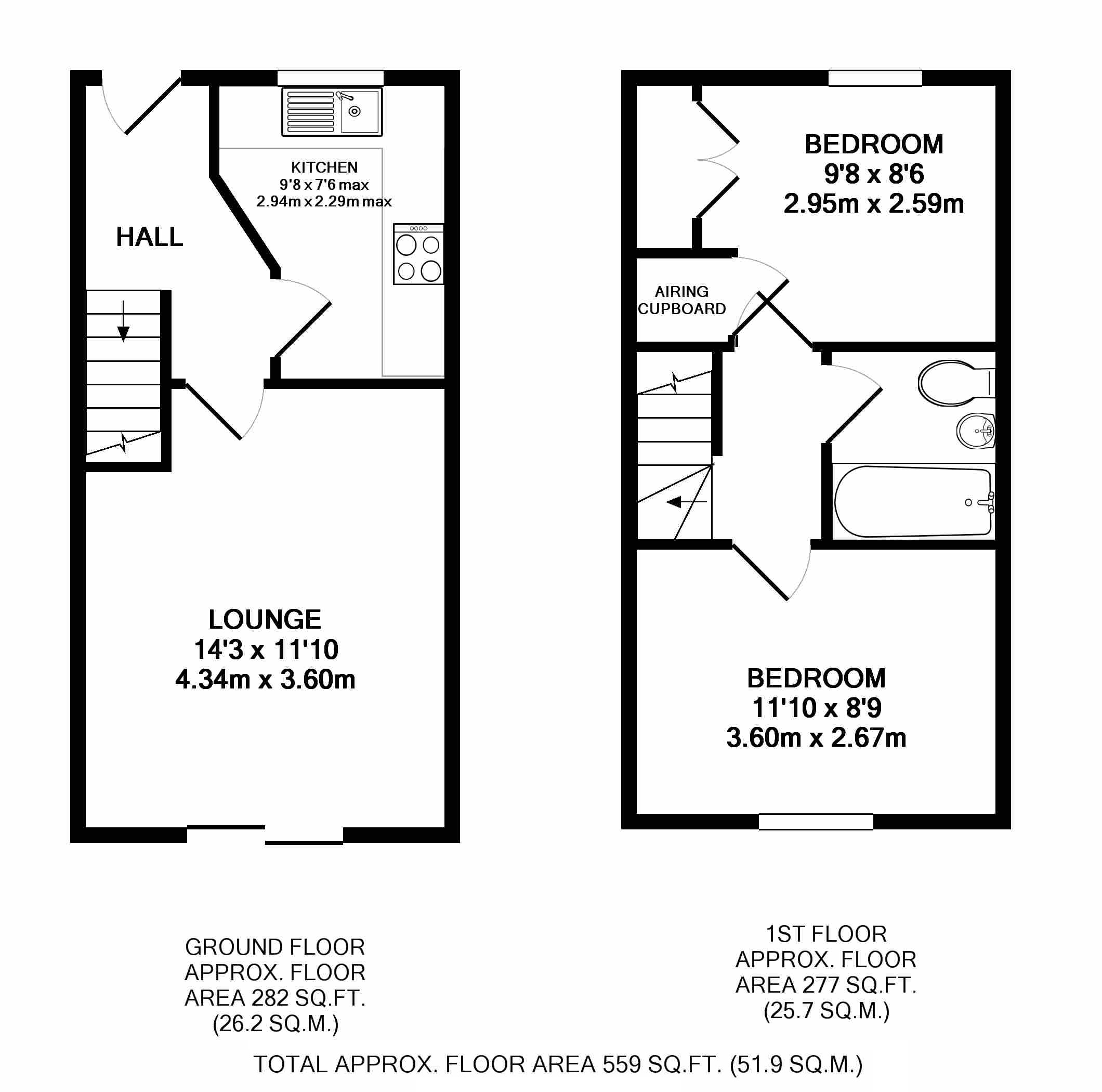 2 Bedrooms Terraced house for sale in Wildflower Way, Bedford MK42