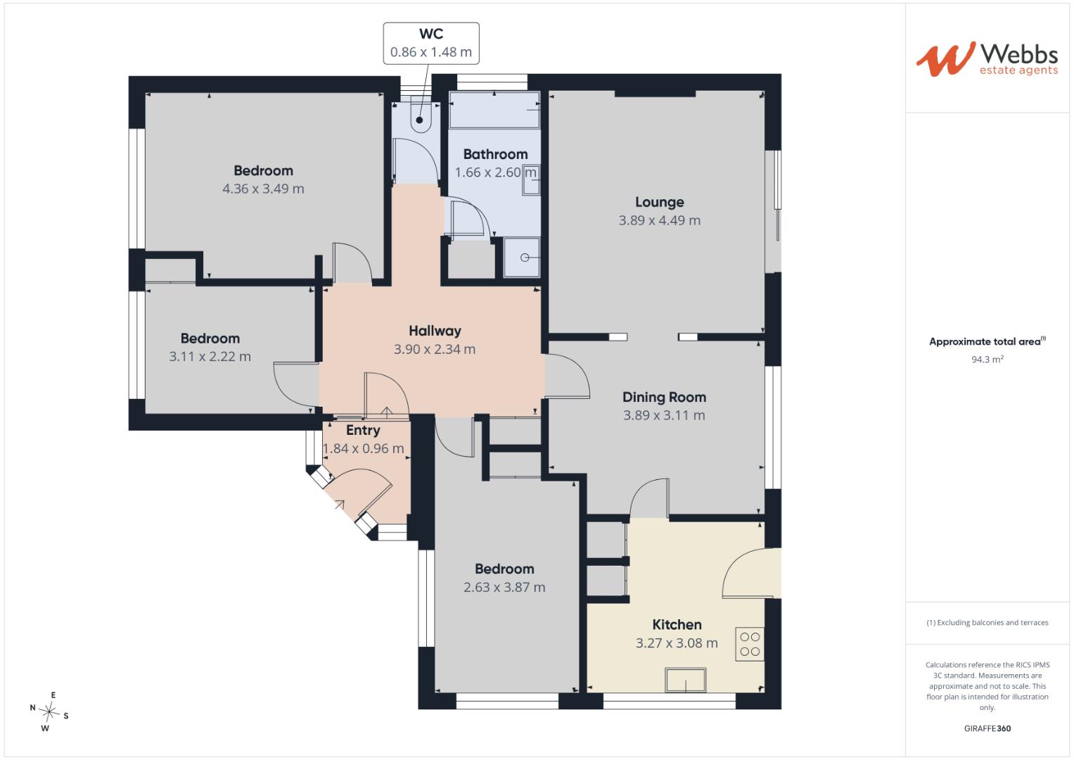 31, Dorchester Road, Cannock floorplan